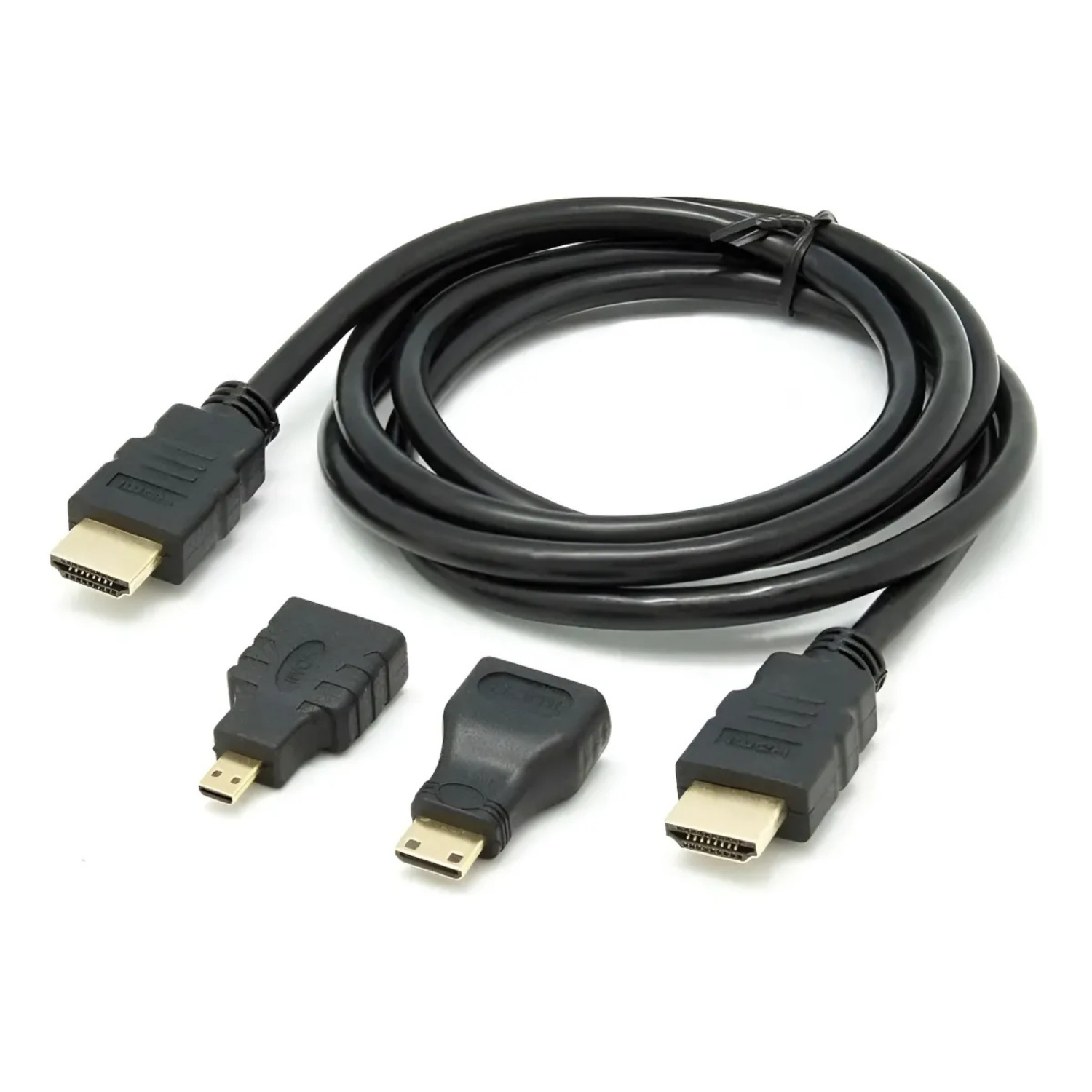 CABLE HDMI 3 EN 1 (CON ADAPTADOR MICRO HDMI Y MINI HDMI) - 2