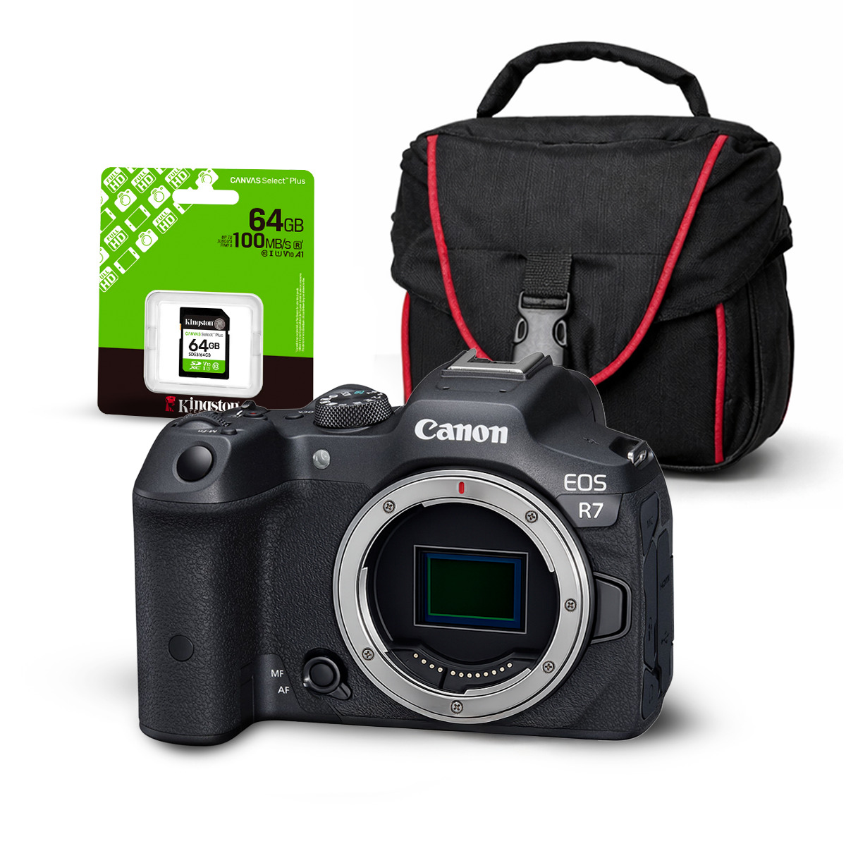 CÁMARA CANON EOS R7 (CUERPO SOLO) + KIT BÁSICO DE ACCESORIOS - 1
