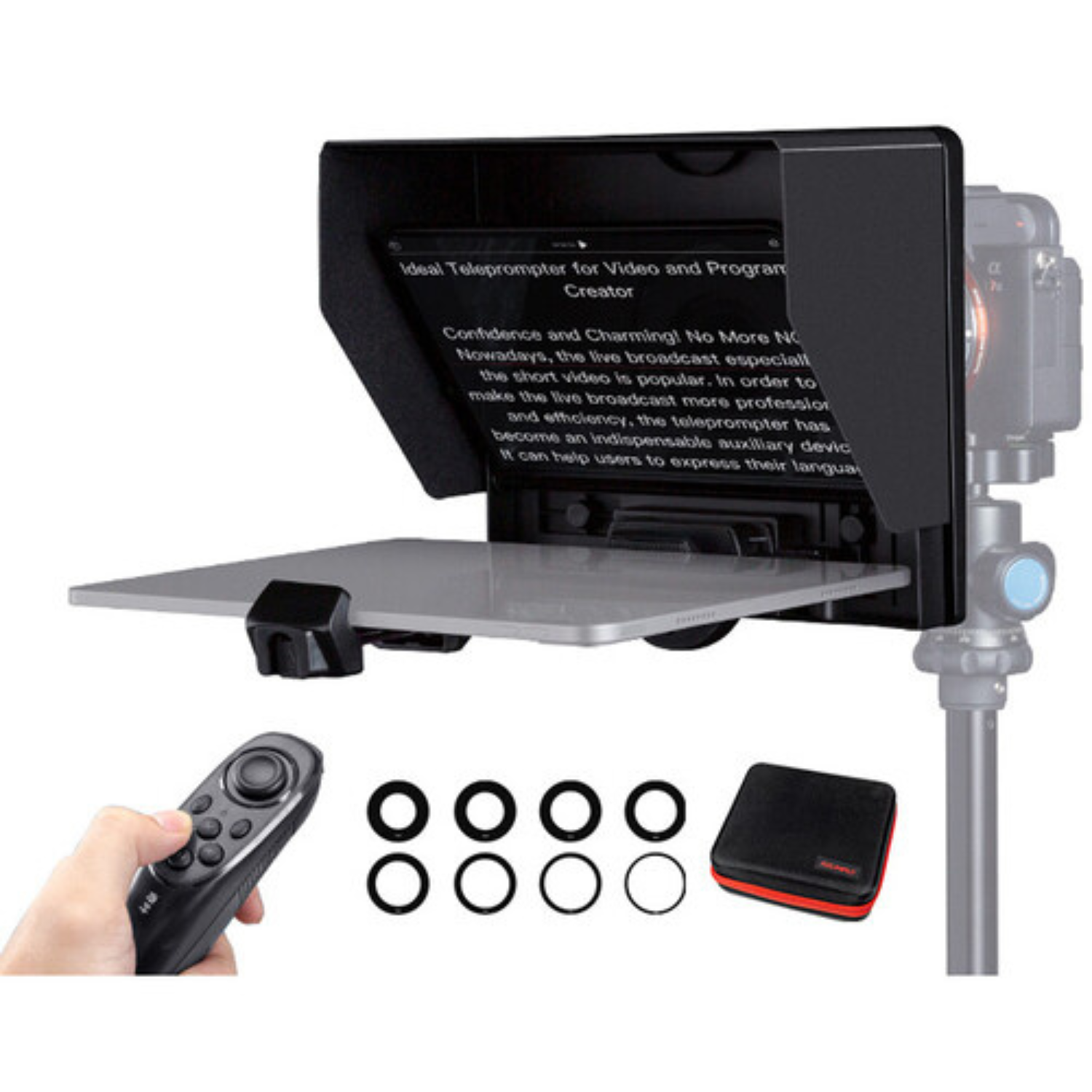 TELEPROMPTER PORTÁTIL TP10 PARA CÁMARAS DSLR Y CELULARES - 2