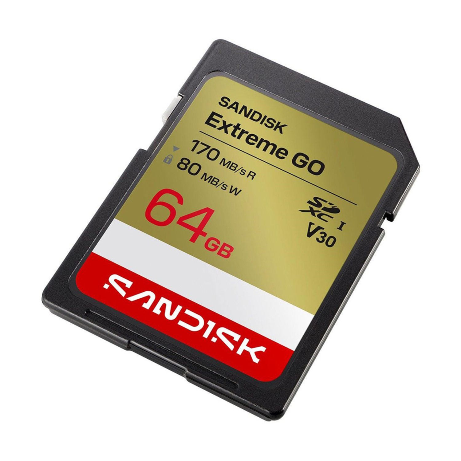 MEMORIA SD SANDISK EXTREME GO 64GB V30 U3 UHS-I R:170MB/S 4K - 2