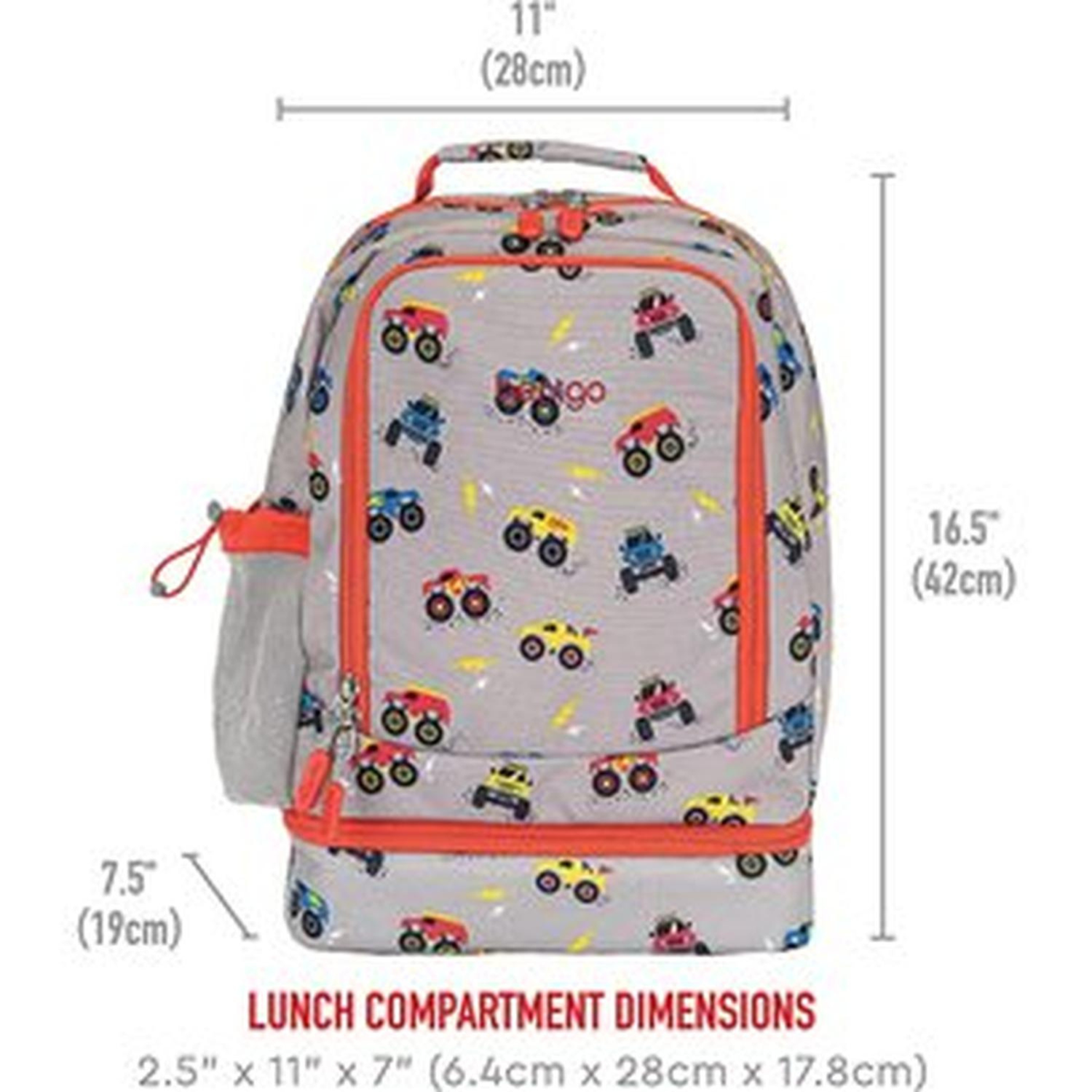 MOCHILA BENTGO CARRITOS GRIS KIDS 2 EN 1 - 3