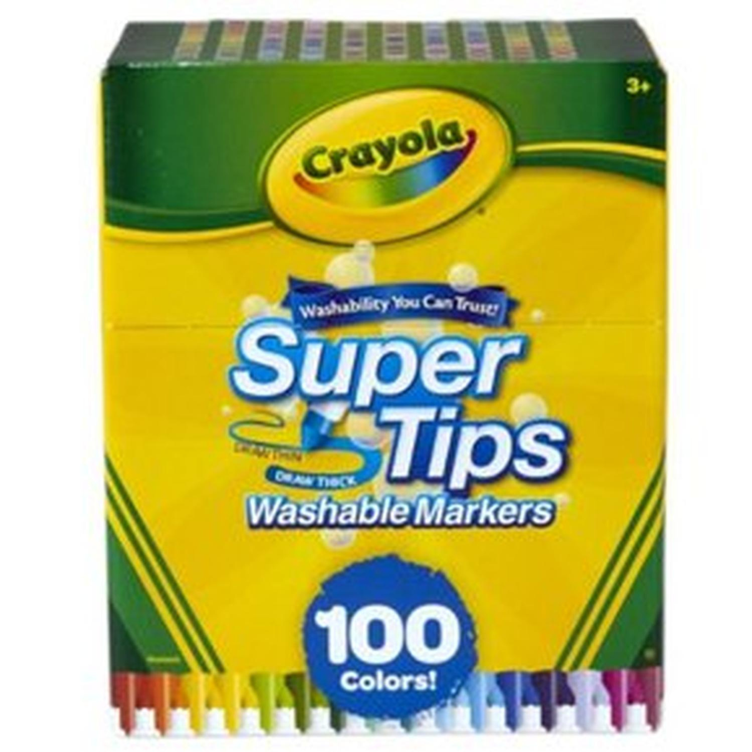 PACK PLUMONES CRAYOLA 58-5100 100 UNIDADES LETTERING SUPER TIPS - 1