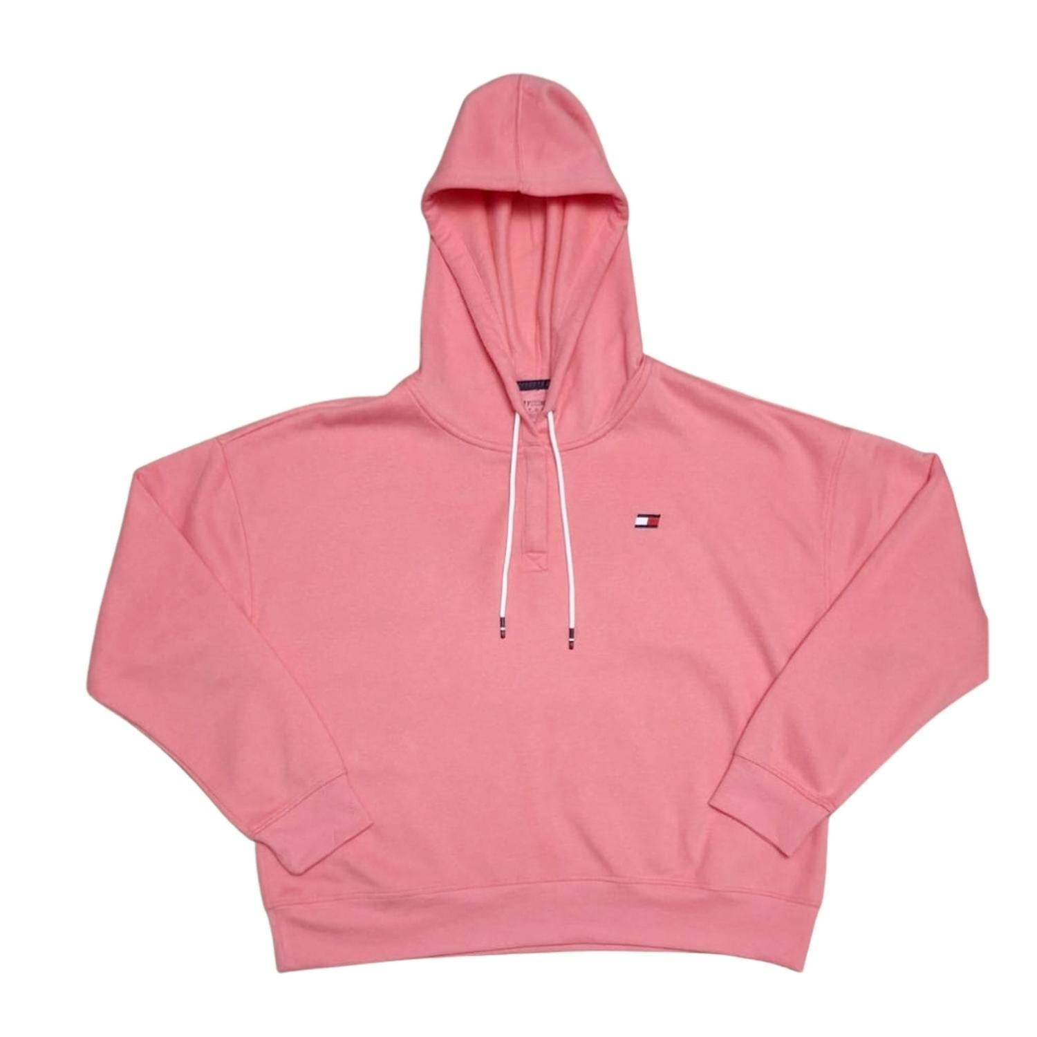 POLERA CON CAPUCHA TOMMY HILFIGER SPORT ROSA - 1