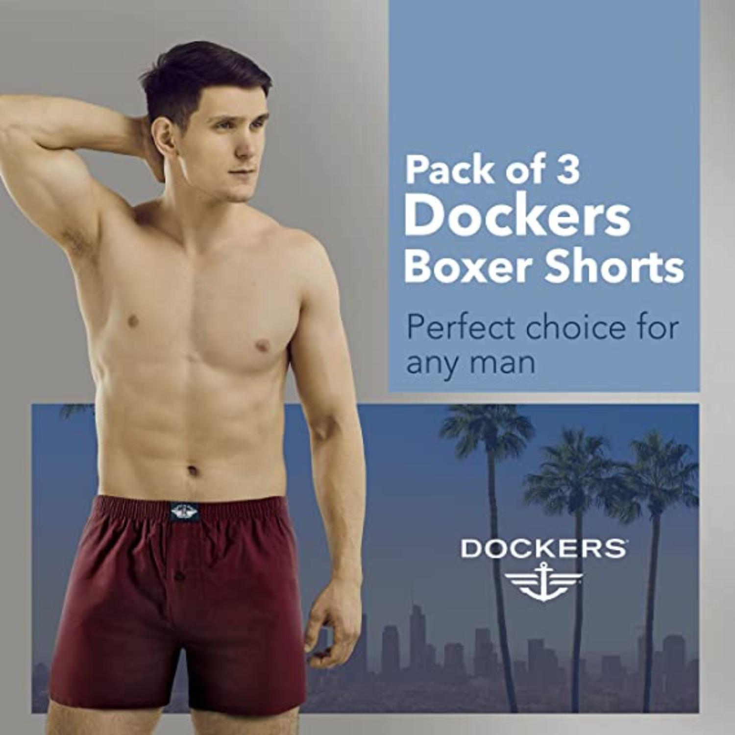 PACK X 3 BÓXER WOVEN 100 ALGODÓN DOCKERS - MULTICOLOR - 3