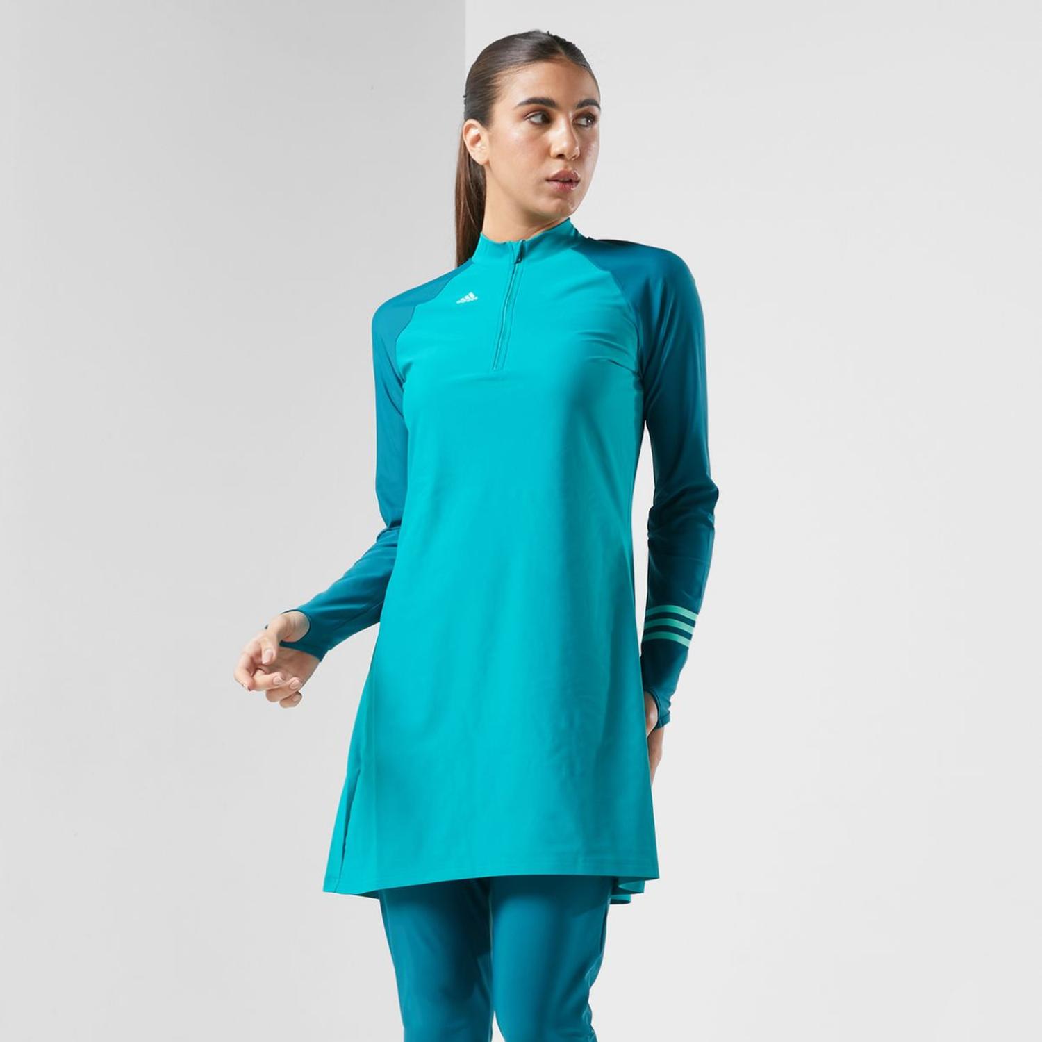 VESTIDO TRAJE DE BAÑO ADIDAS COLORBLOCK - VERDE - 2