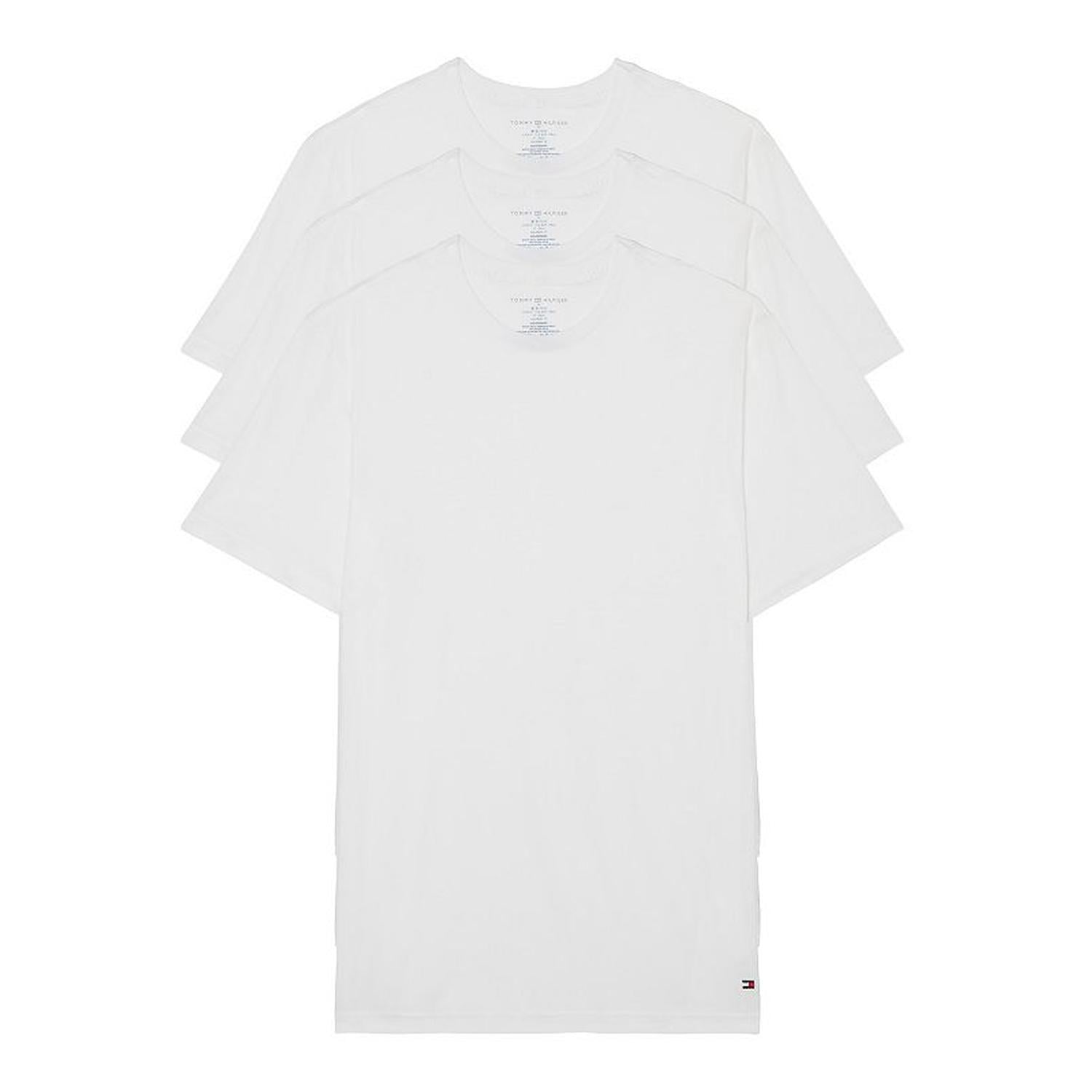 PACKX3 POLOS INTERIORES SLIM FIT TOMMY HILFIGER CUELLO REDONDO PARA HOMBRE - BLANCO - 1