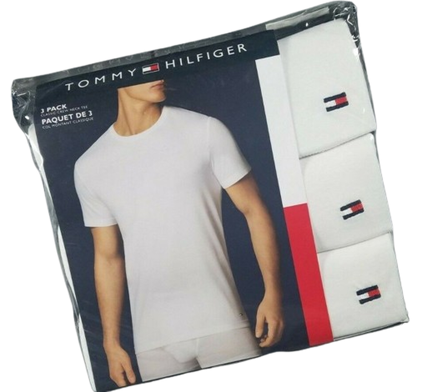 PACKX3 POLOS INTERIORES SLIM FIT TOMMY HILFIGER CUELLO REDONDO PARA HOMBRE - BLANCO - 2