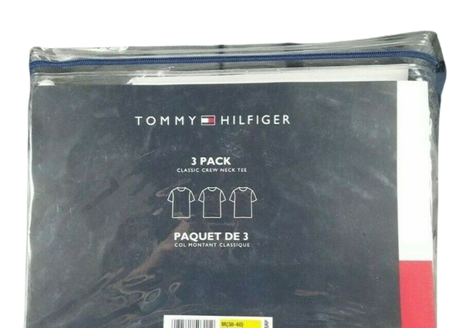 PACKX3 POLOS INTERIORES SLIM FIT TOMMY HILFIGER CUELLO REDONDO PARA HOMBRE - BLANCO - 4