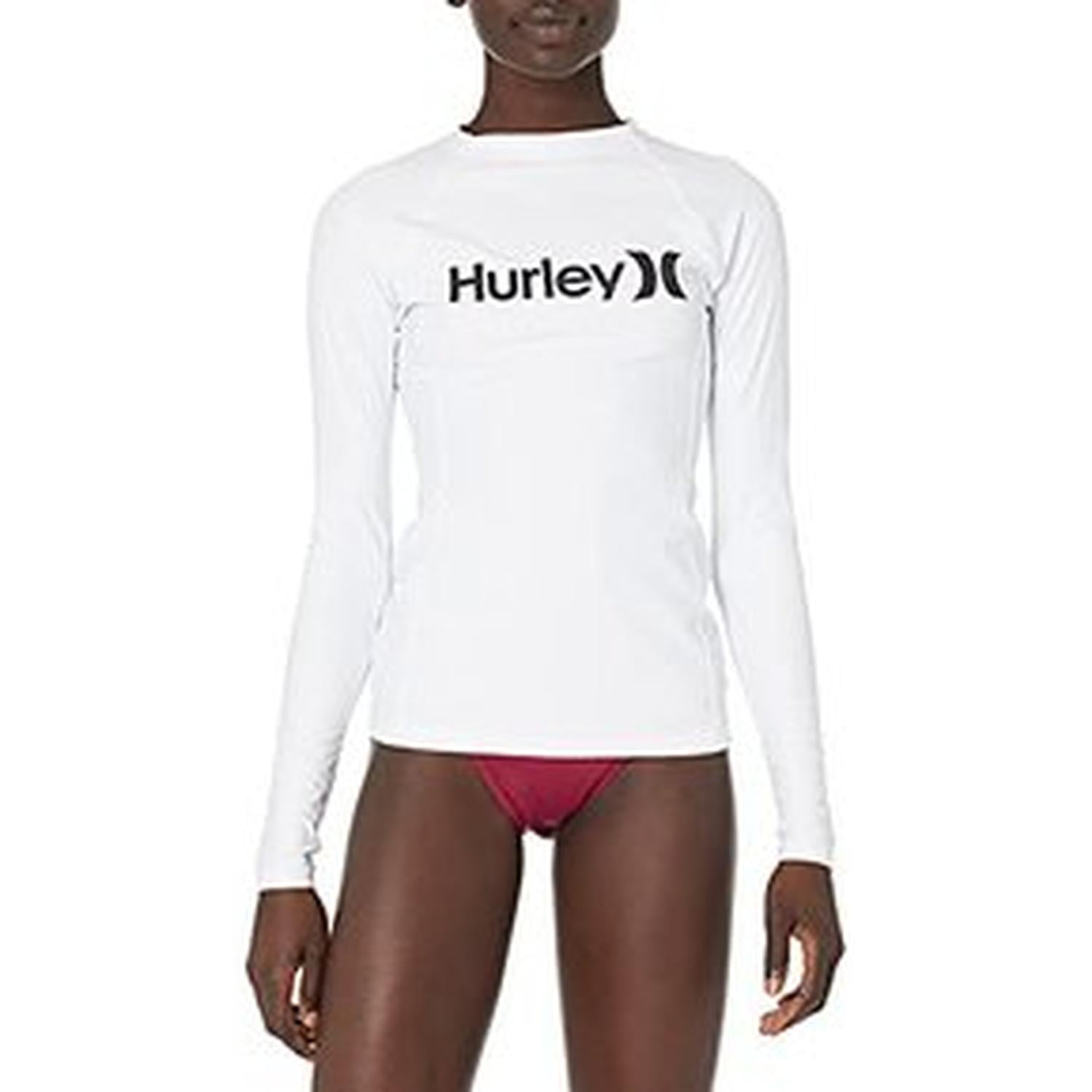 LICRA RASHGUARD DE MANGA LARGA PARA MUJER HURLEY - BLANCO - 4