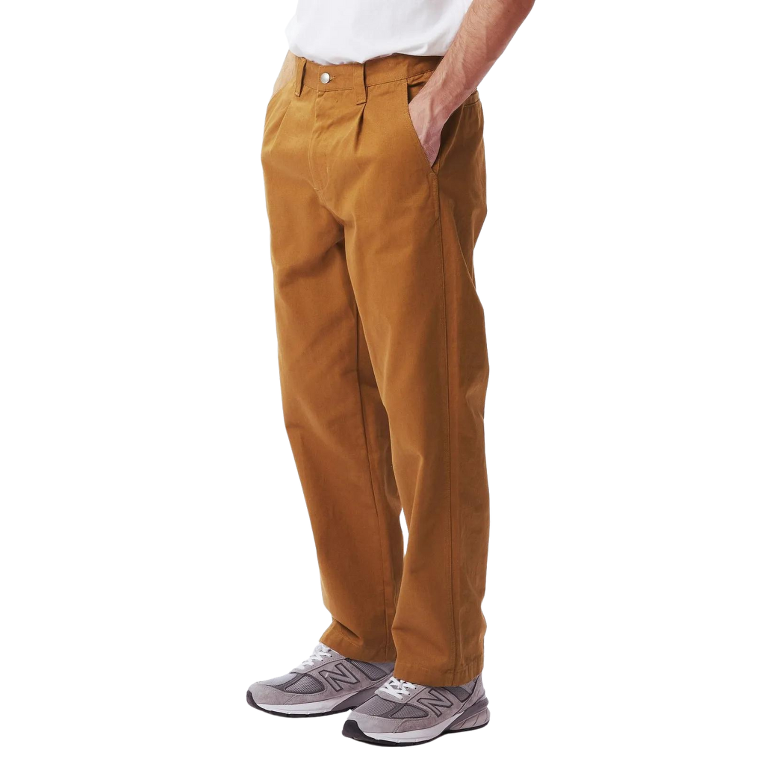 PANTALÓN URBANO ALGODÓN HOMBRE OBEY MARRÓN CATECHU WOOD CHINO - 1
