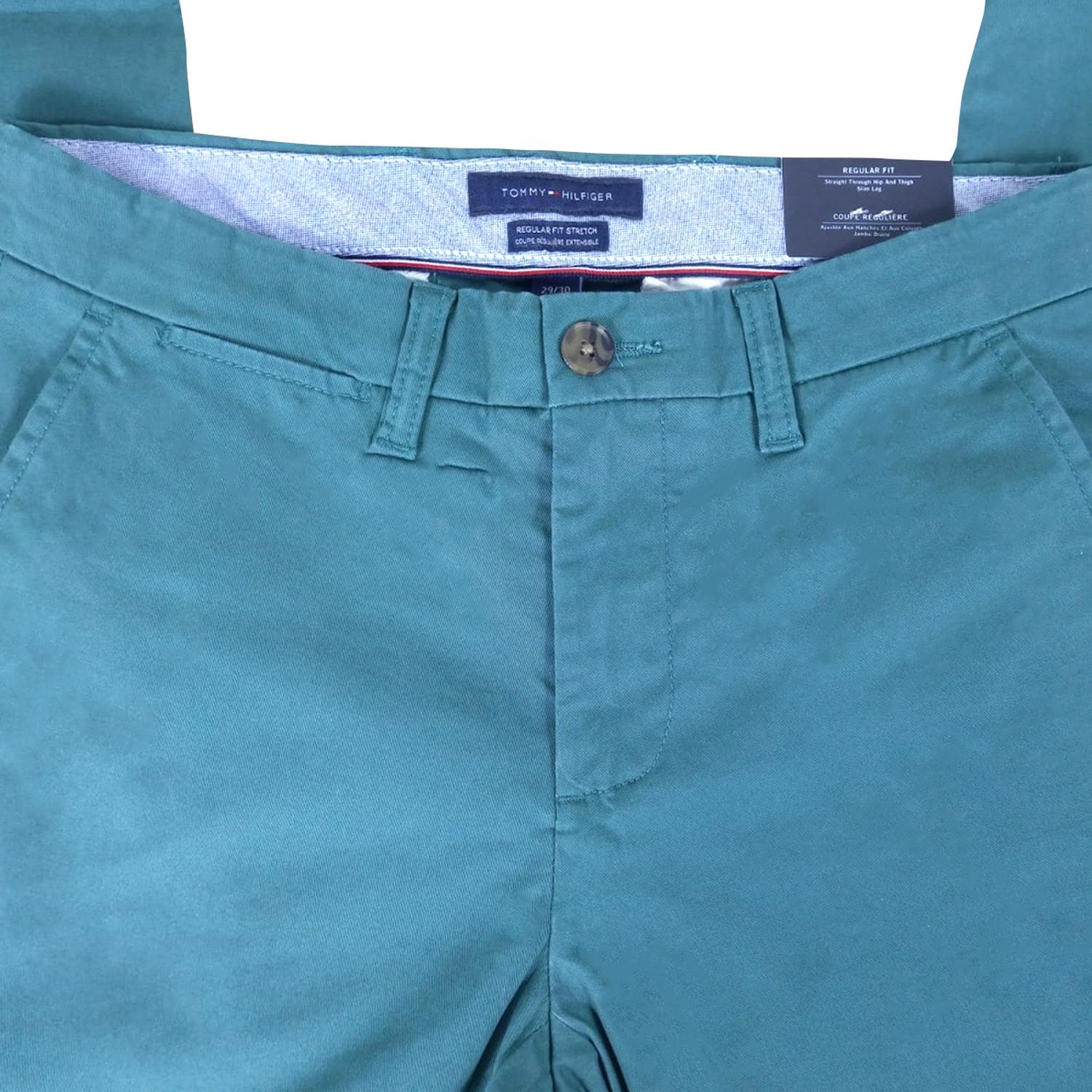 PANTALON TOMMY HILFIGER TH FLEX REGULAR FIT PARA HOMBRE - VERDE - 2
