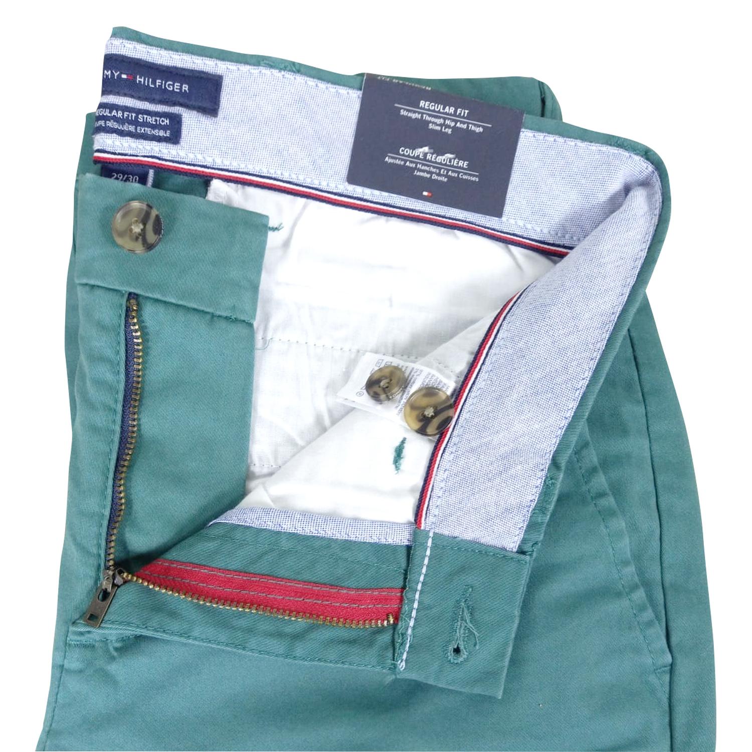 PANTALON TOMMY HILFIGER TH FLEX REGULAR FIT PARA HOMBRE - VERDE - 4