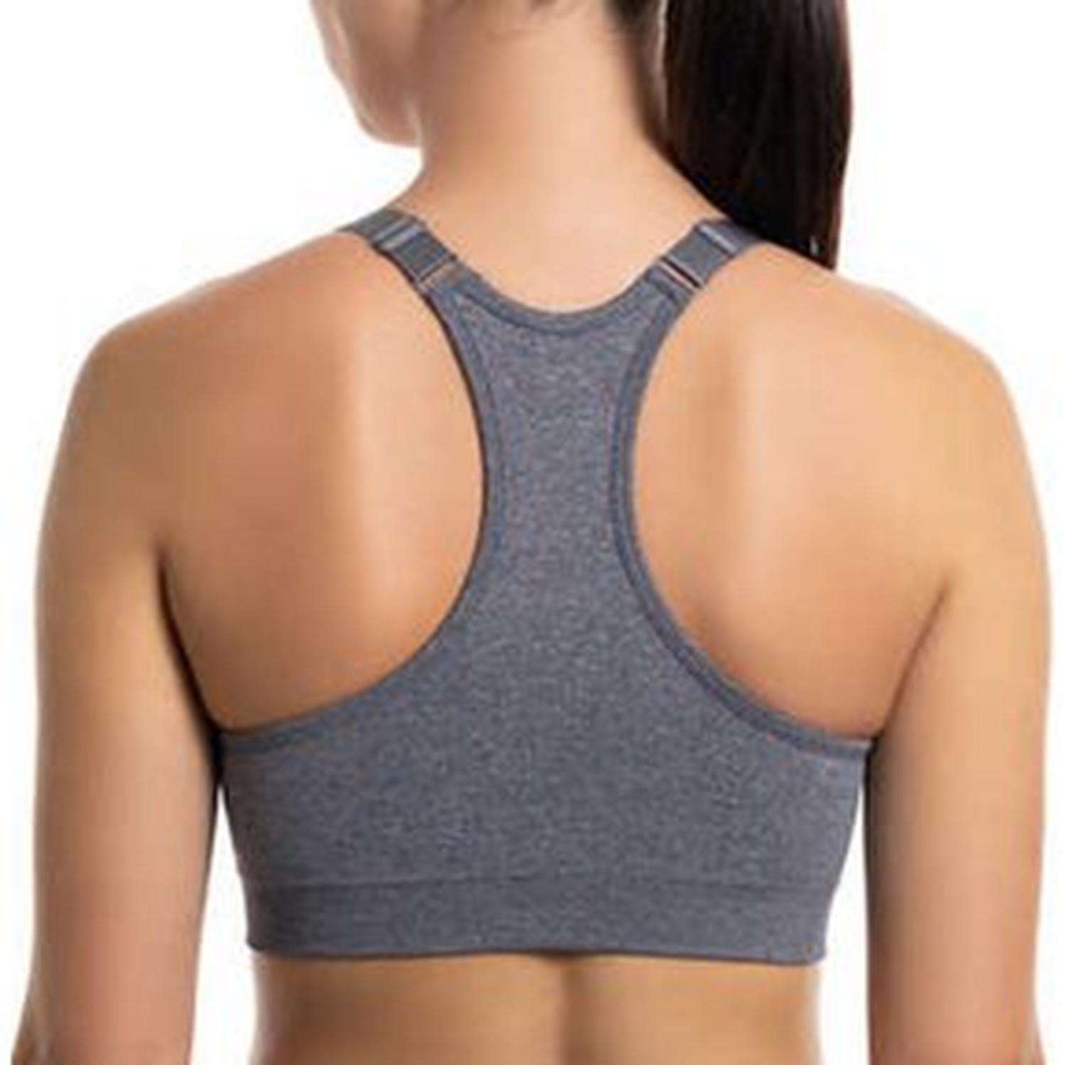 SUJETADOR DEPORTIVO O TOP PUMA PARA MUJER PACKX3 NEGRO-PLOMO-ROSA - 5