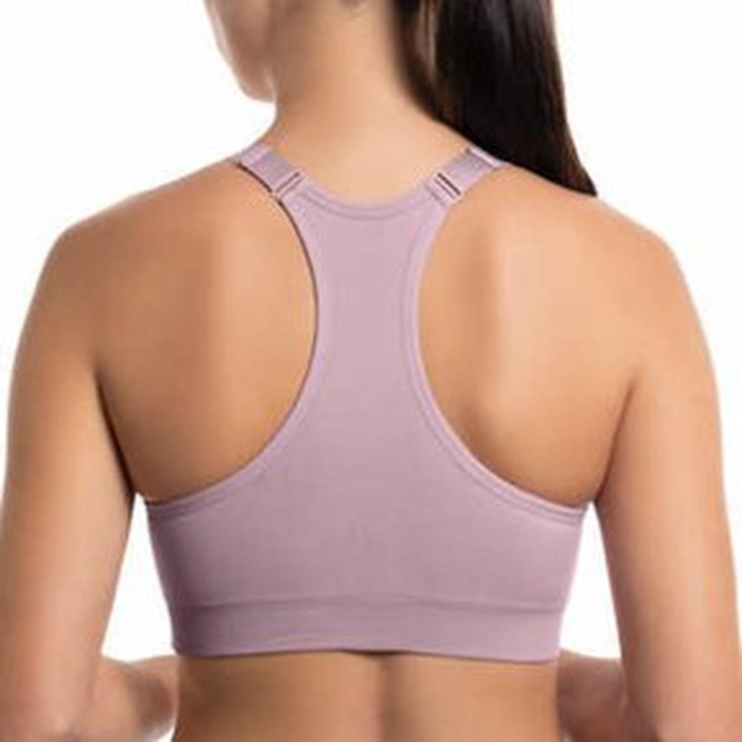 SUJETADOR DEPORTIVO O TOP PUMA PARA MUJER PACKX3 NEGRO-PLOMO-ROSA - 7