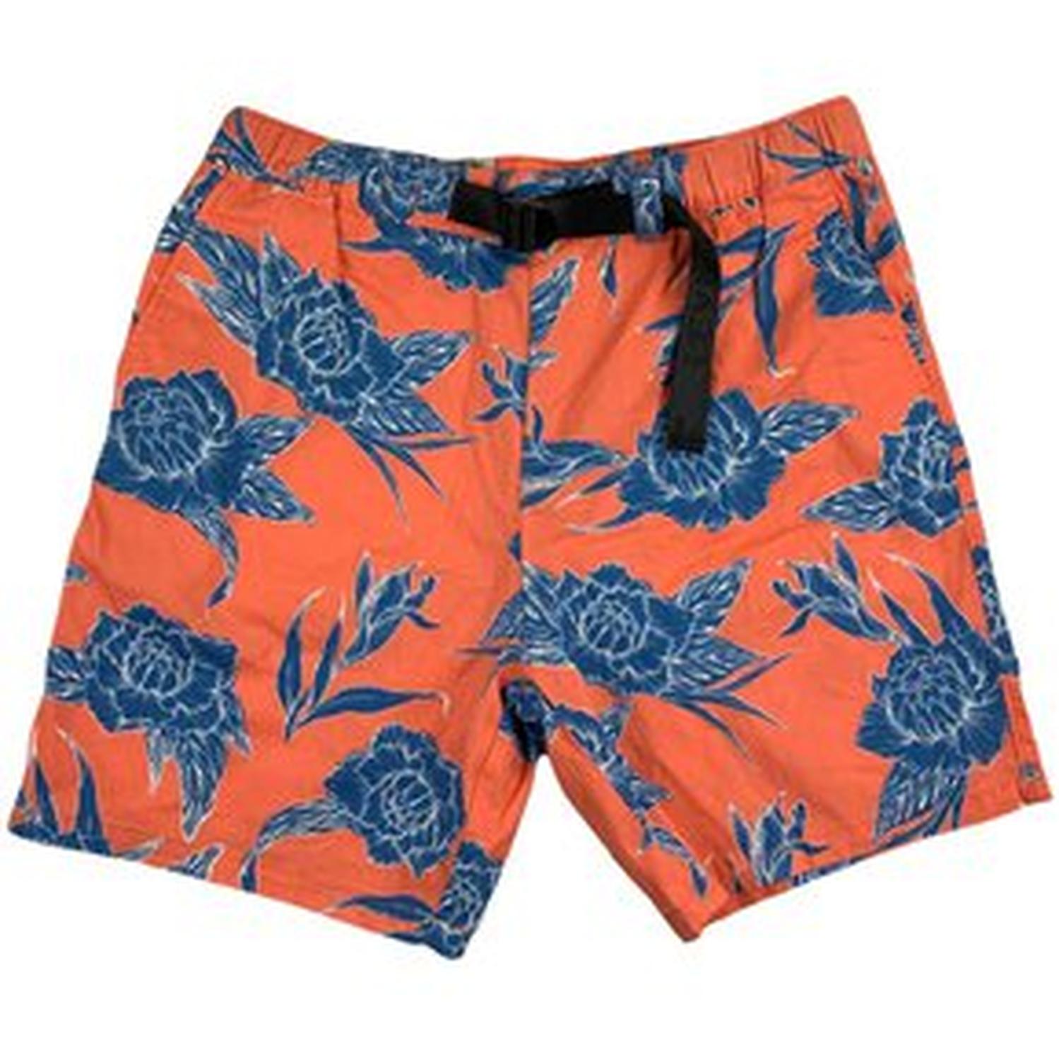 Pantalón Corto Istora en Acuarela Naranja Hibiscus