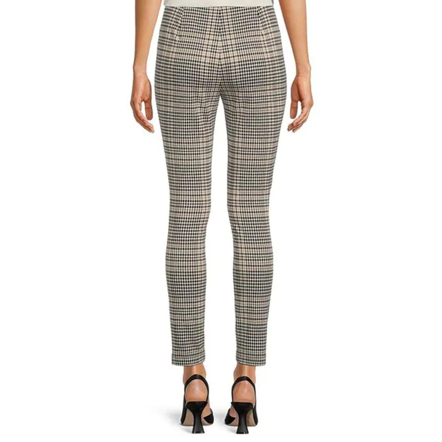 PANTALÓN ALGODÓN MUJER TOMMY HILFIGER BEIGE SLIM DE VESTIR CUADROS - 2
