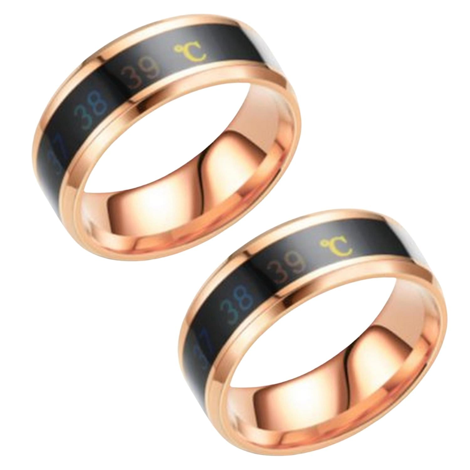 PACKX2 ANILLO INTELIGENTE DE ACERO CON SENSOR DE TEMPERATURA UNISEX ROSE GOLD - 1