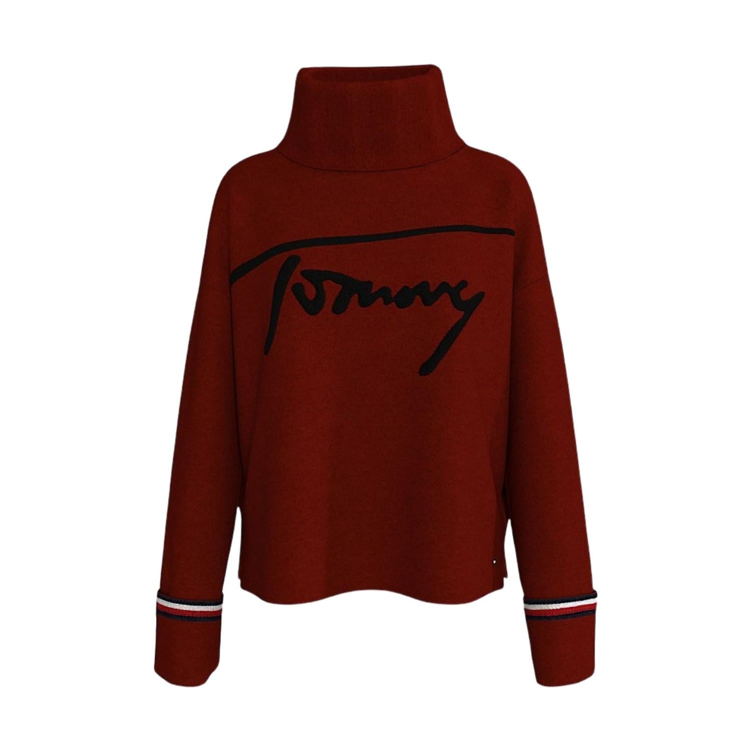CHOMPA CUELLO DE TORTUGA TOMMY HILFIGER SIGNATURE - ROJO - 1