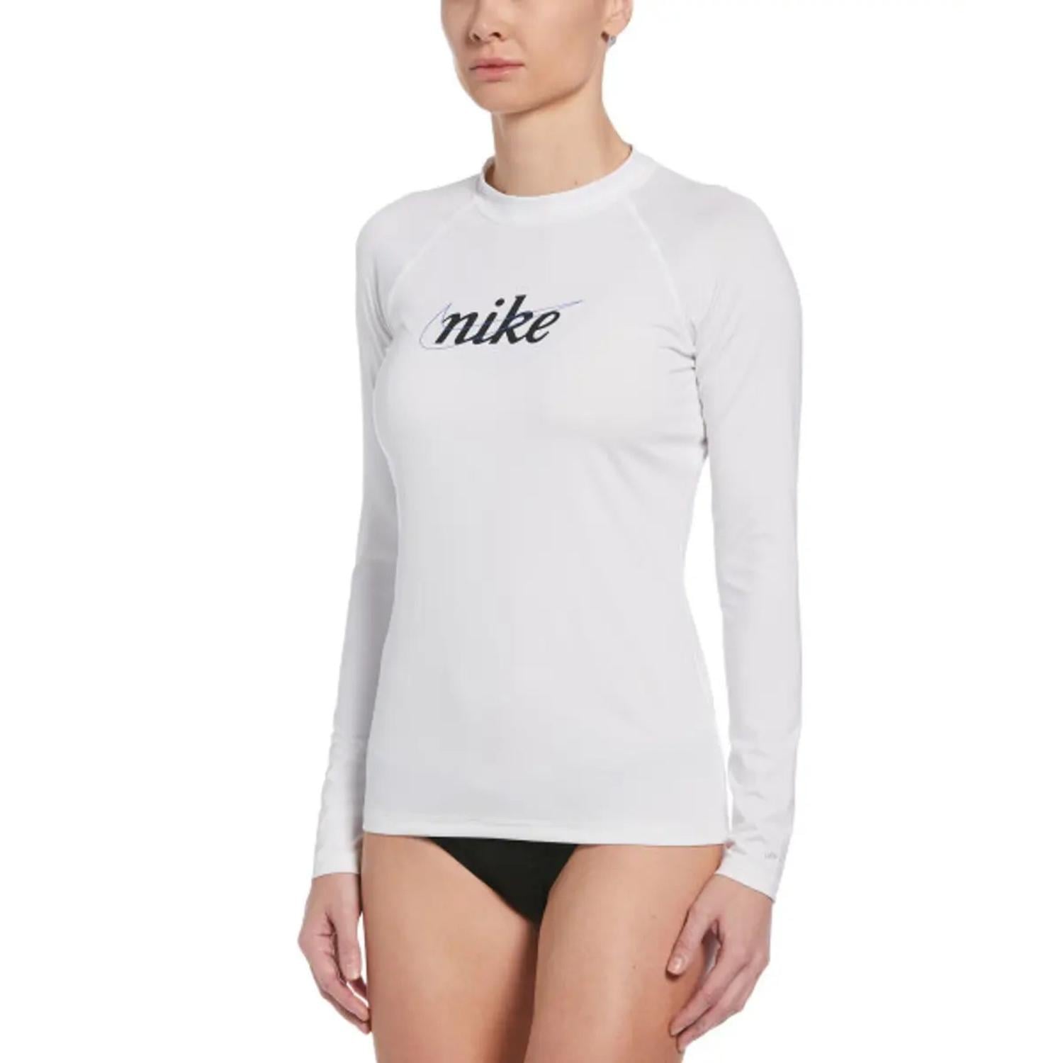 LICRA NIKE MUJER UPF 40+ MANGA LARGA - BLANCO - 1