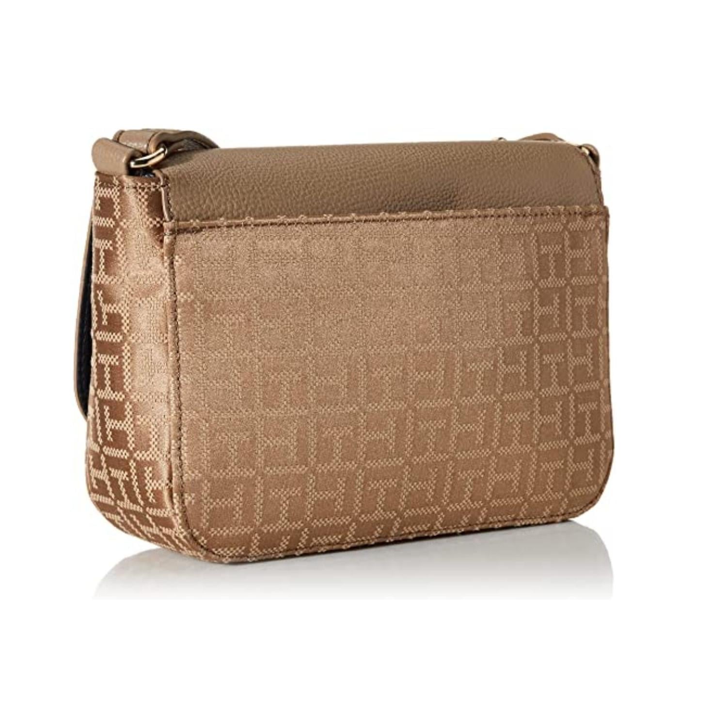 CROSSBODY O CARTERA TOMMY HILFIGER MEDIANA DOBLE ASA - BEIGE - 6