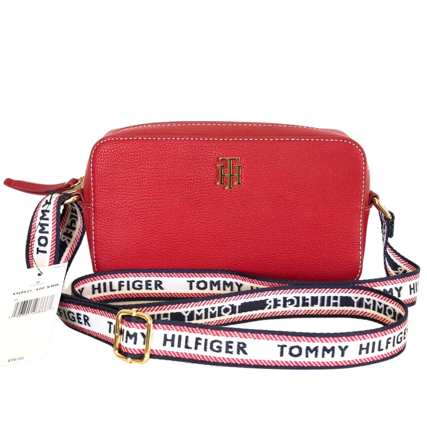 CROSSBODY CAMERA TOMMY HILFIGER LOGO STRIPE - ROJO - 1