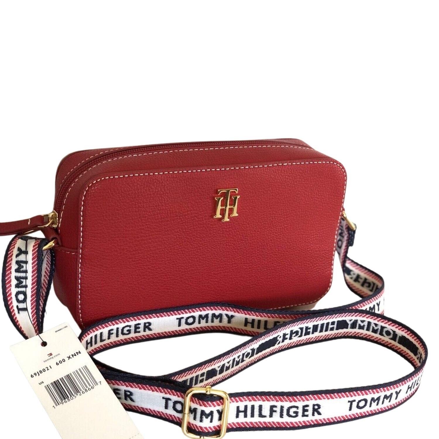 CROSSBODY CAMERA TOMMY HILFIGER LOGO STRIPE - ROJO - 3