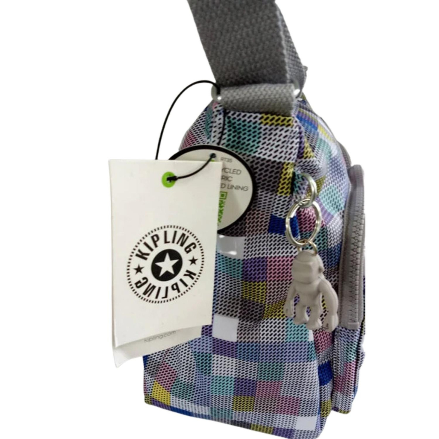 MALETÍN KIPLING HB7686 GRIS CROSSBODY SIDNEY PRT GRID PRINT - 3