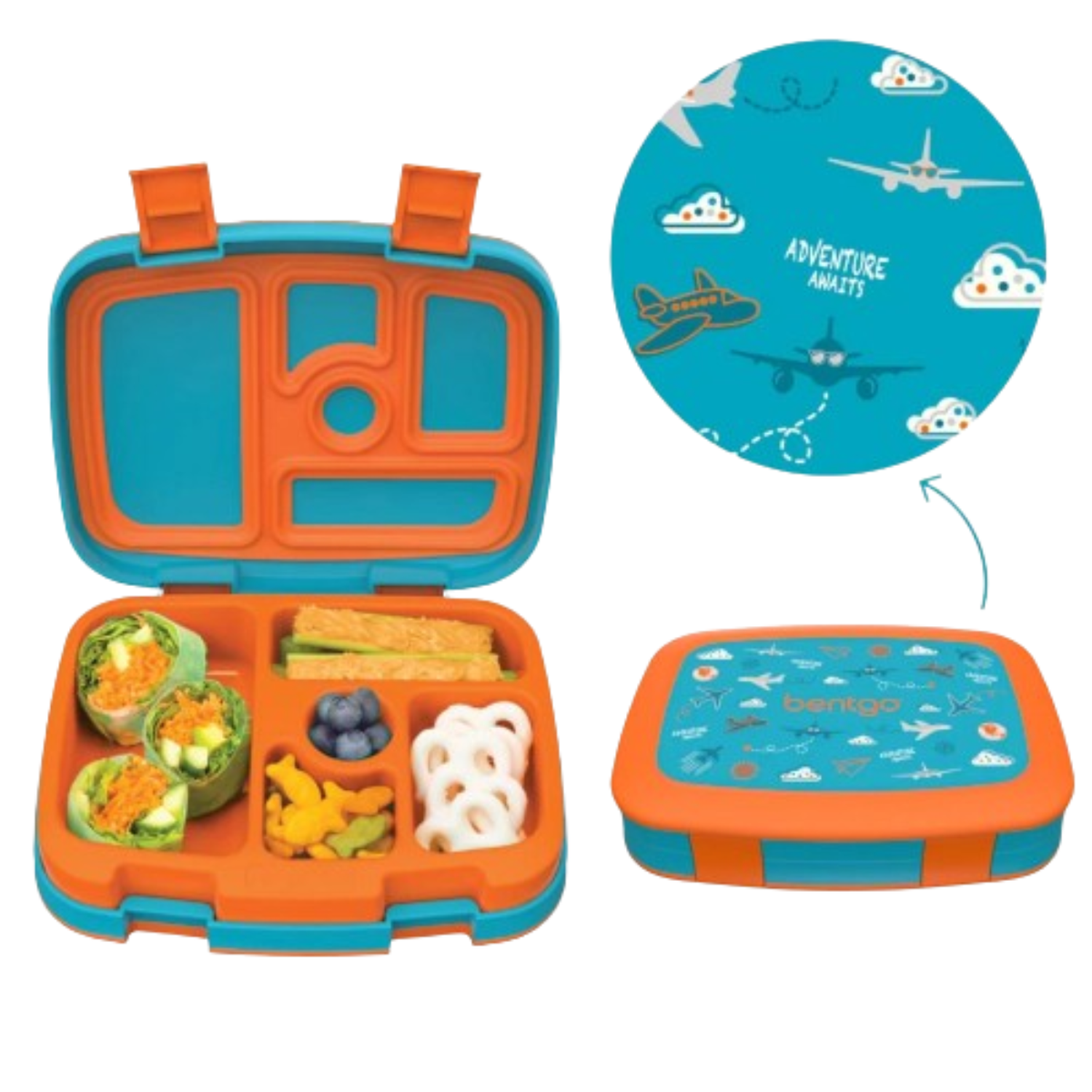 LONCHERA BENTGO BGKDPT PLN CELESTE KIDS LUNCH BOX AVIONES - 2