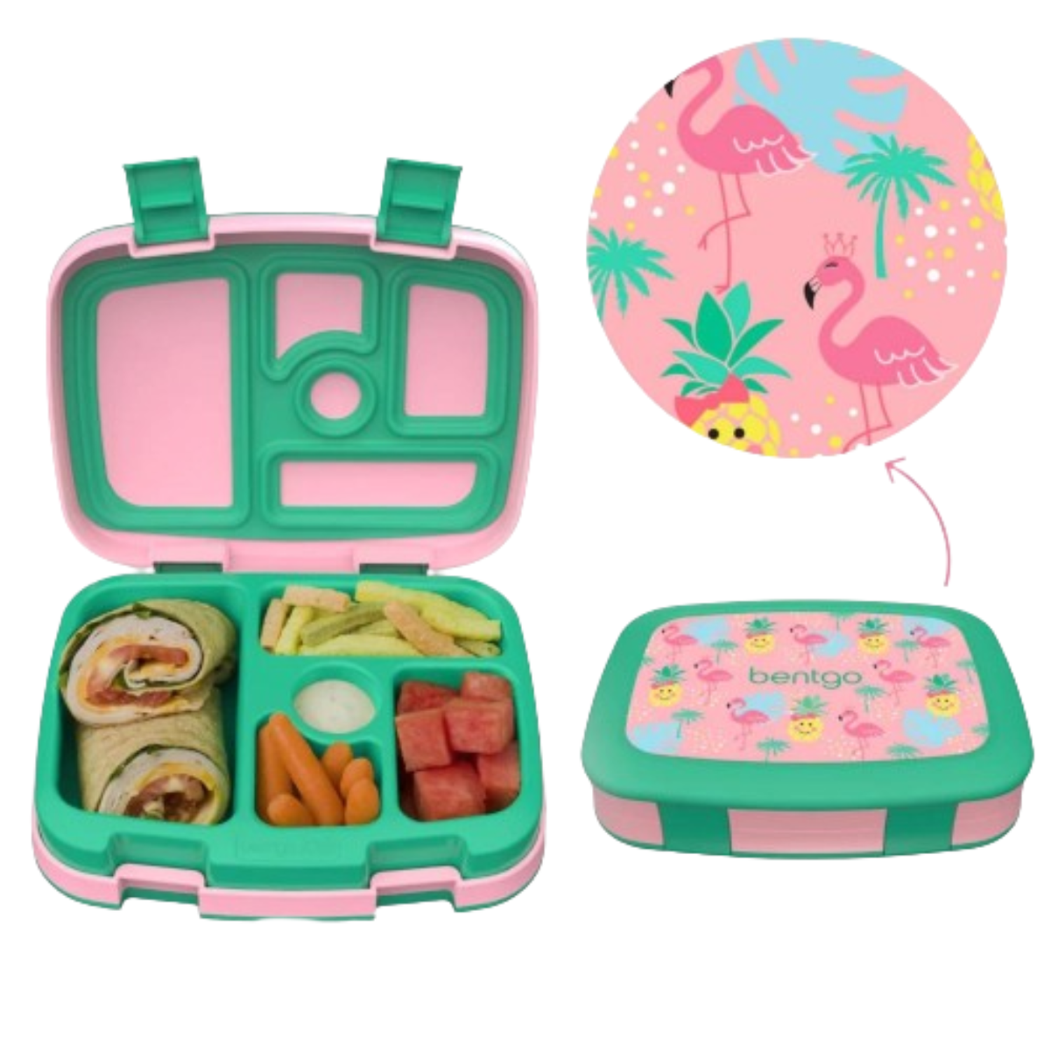 LONCHERA BENTGO BGKDPT TRO ROSADO KIDS LUNCH BOX TROPICAL - 1