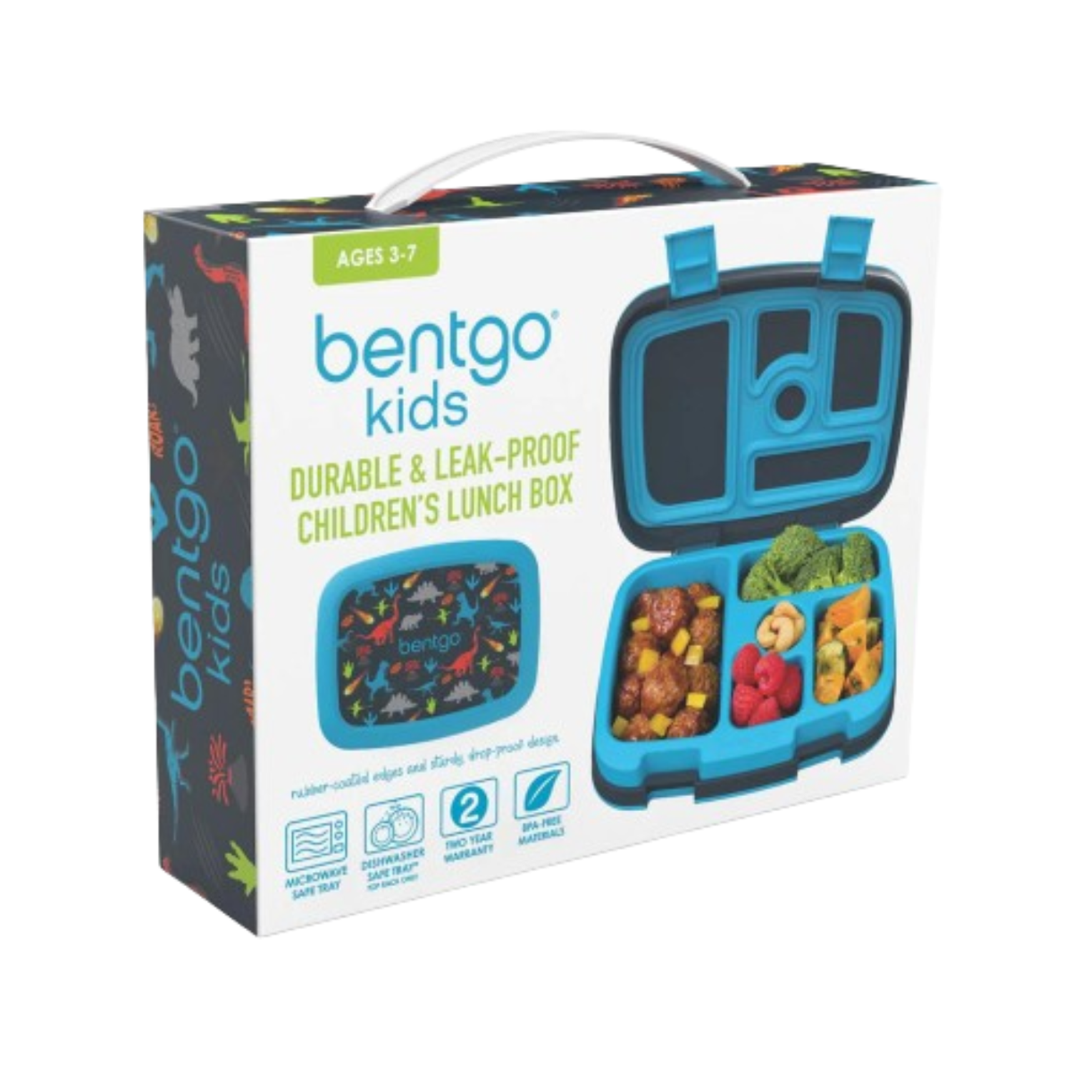 LONCHERA BENTGO BGKDPT DNO AZUL KIDS LUNCH BOX DINOSAURIOS - 3