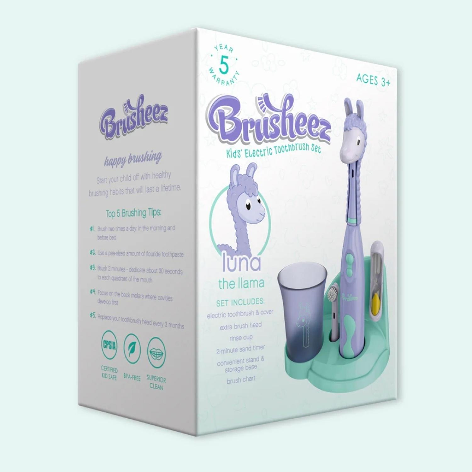 SET CEPILLO DIENTES BRUSHEEZ PEKTLAMA ELECTRICO NIÑO LUNA LA LLAMA - 7