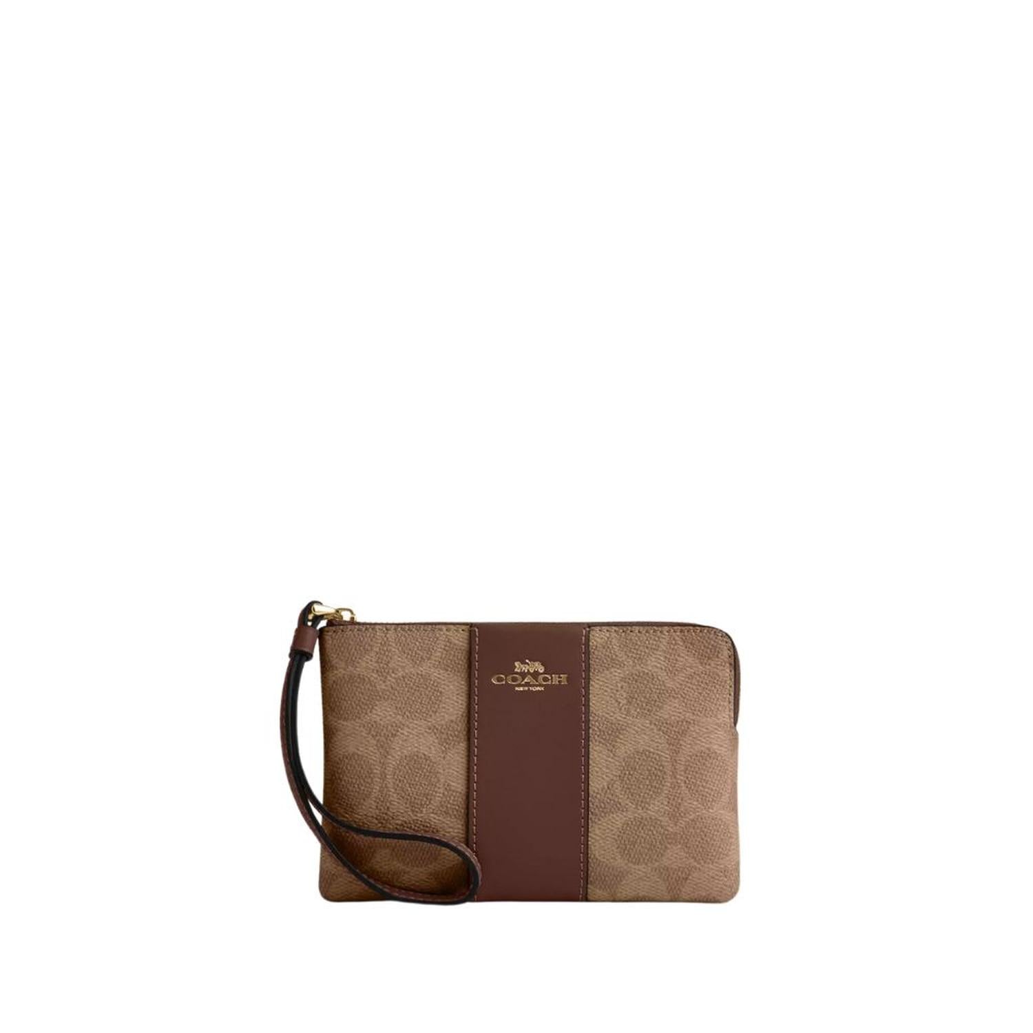 CARTERA COACH CW854 CUERO MARRON MANO ZIP AORUND - 1