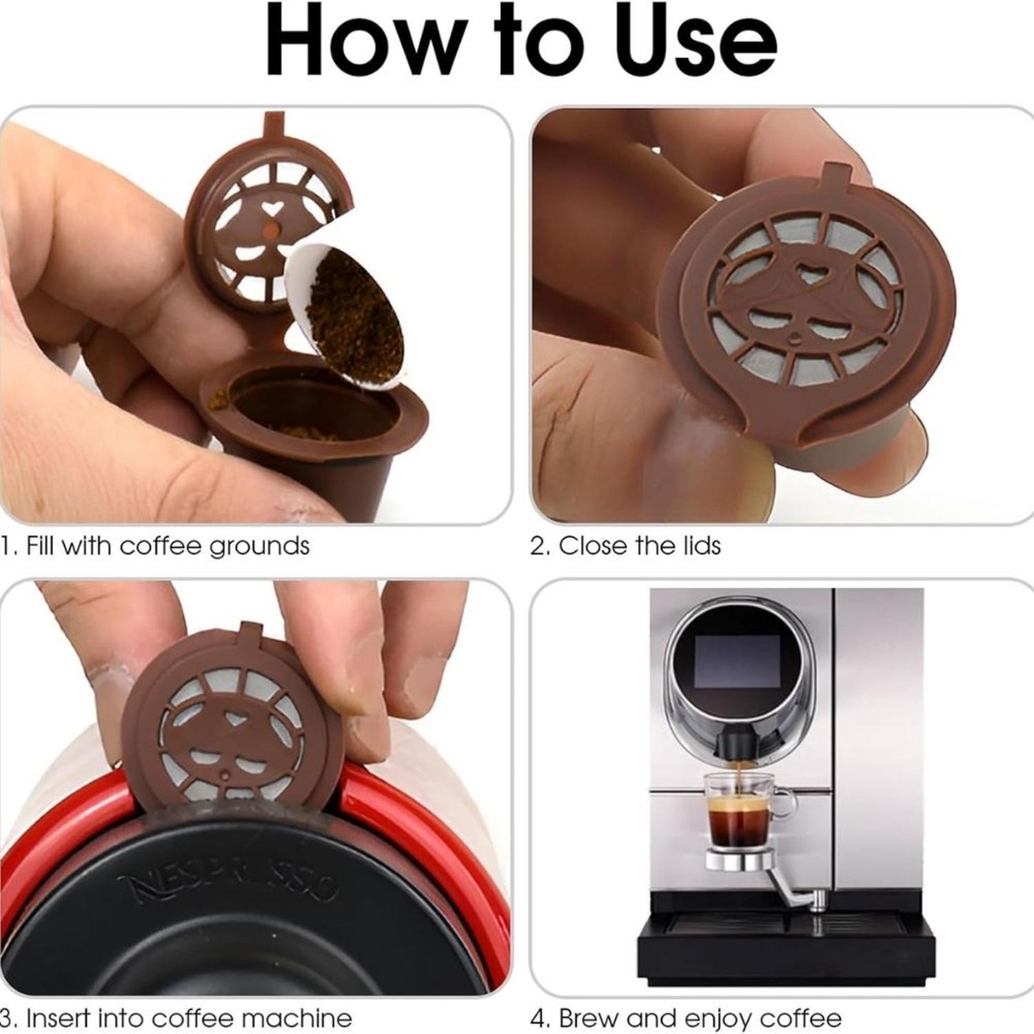 CAPSULAS DE CAFÉ REUTILIZABLES PARA NESPRESSO - 6 UNIDADES - 4