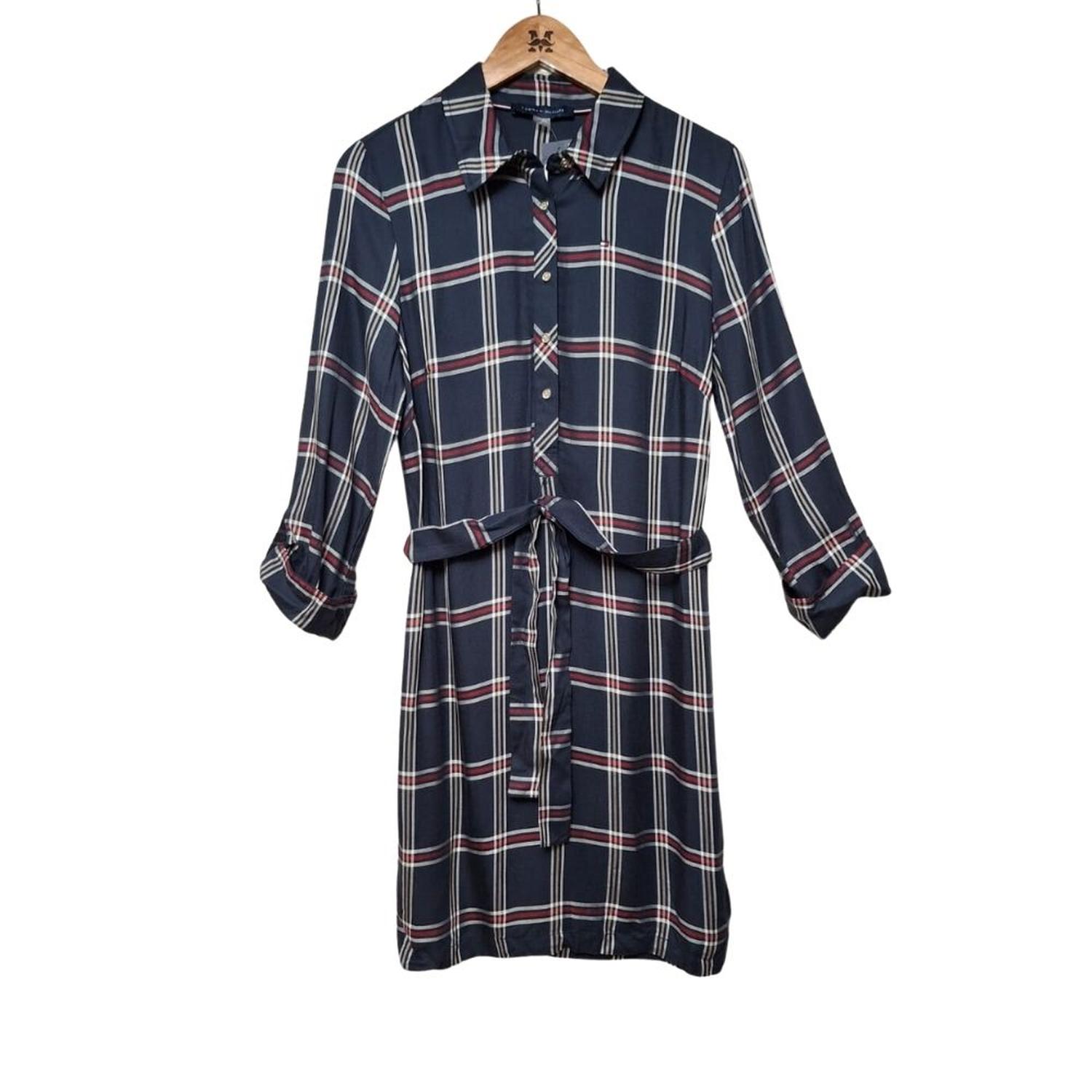 VESTIDO ALGODÓN MUJER TOMMY HILFIGER A4GN1324 AZUL - 1