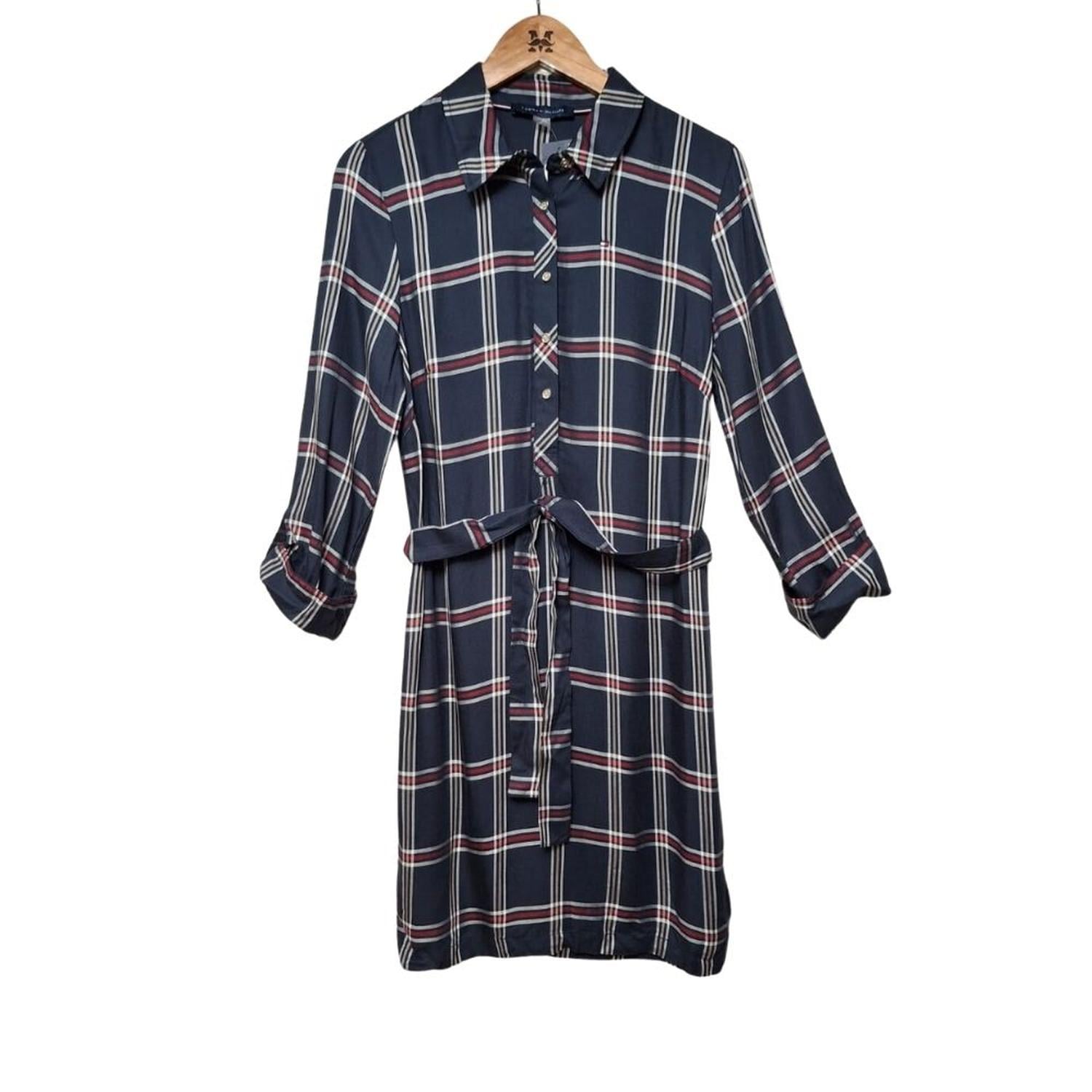 VESTIDO ALGODÓN MUJER TOMMY HILFIGER A4GN1324 AZUL - 1