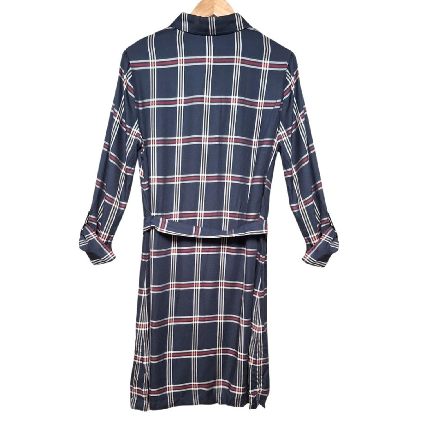 VESTIDO ALGODÓN MUJER TOMMY HILFIGER A4GN1324 AZUL - 4