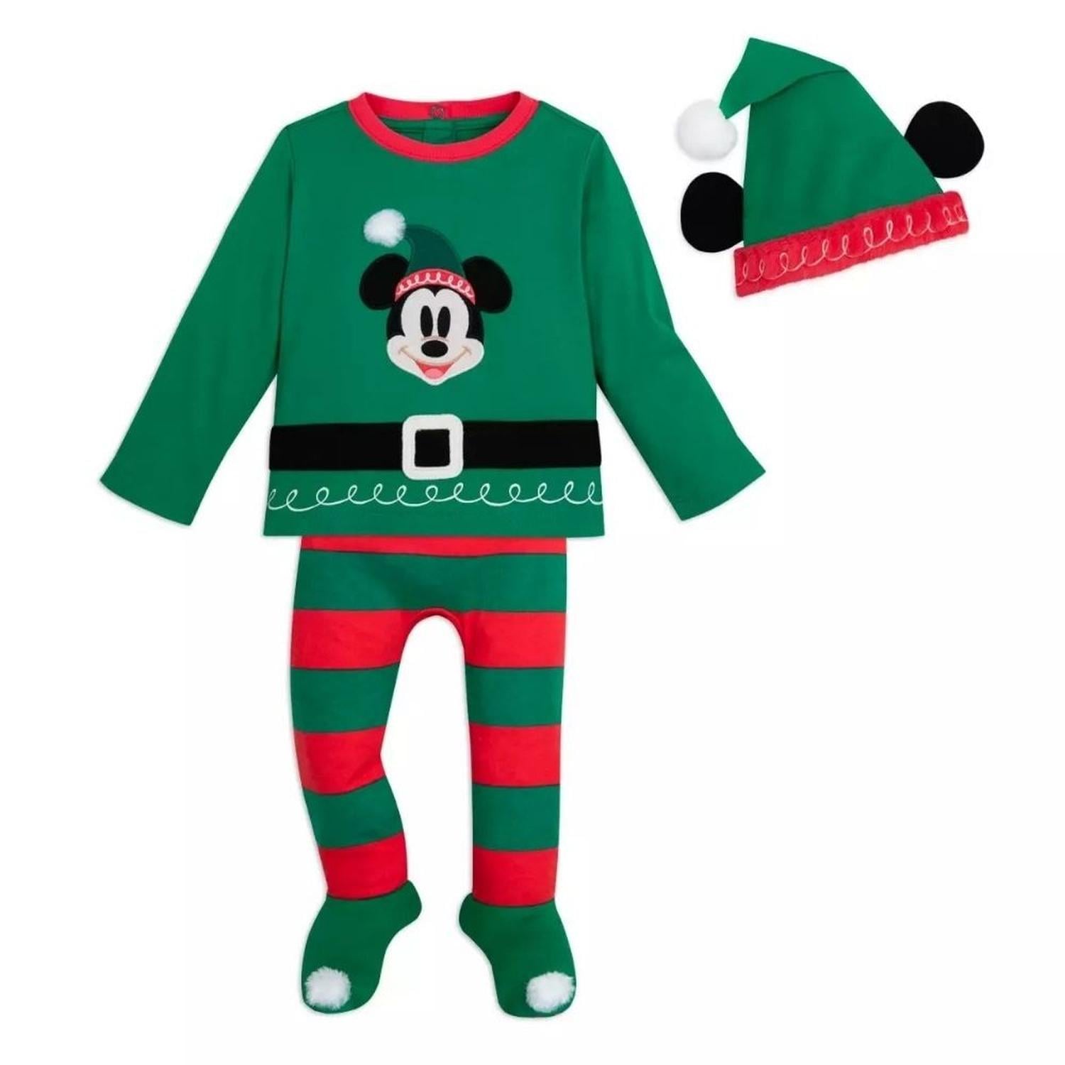 CONJUNTO NAVIDEÑO PARA BEBE DISNEY STORE MICKEY MOUSE - 3 PIEZAS - 1