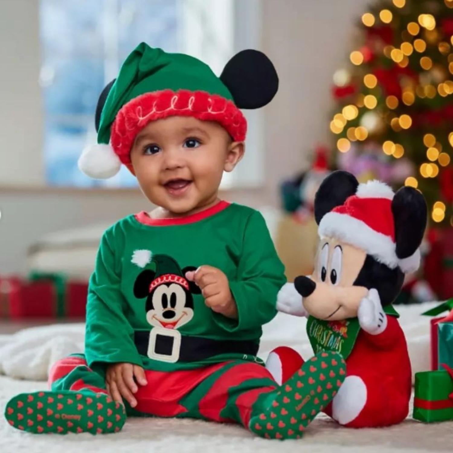 CONJUNTO NAVIDEÑO PARA BEBE DISNEY STORE MICKEY MOUSE - 3 PIEZAS - 2