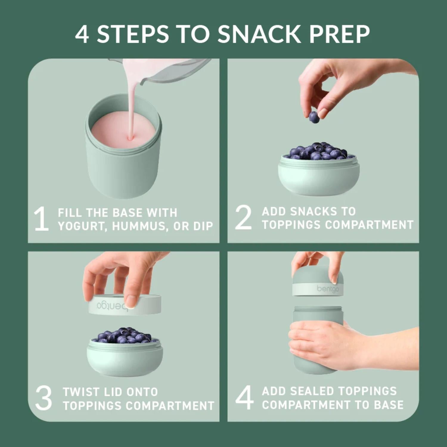 LONCHERA BENTGO BGSNKCP MG VERDE SNACK CUP MENTA - 4