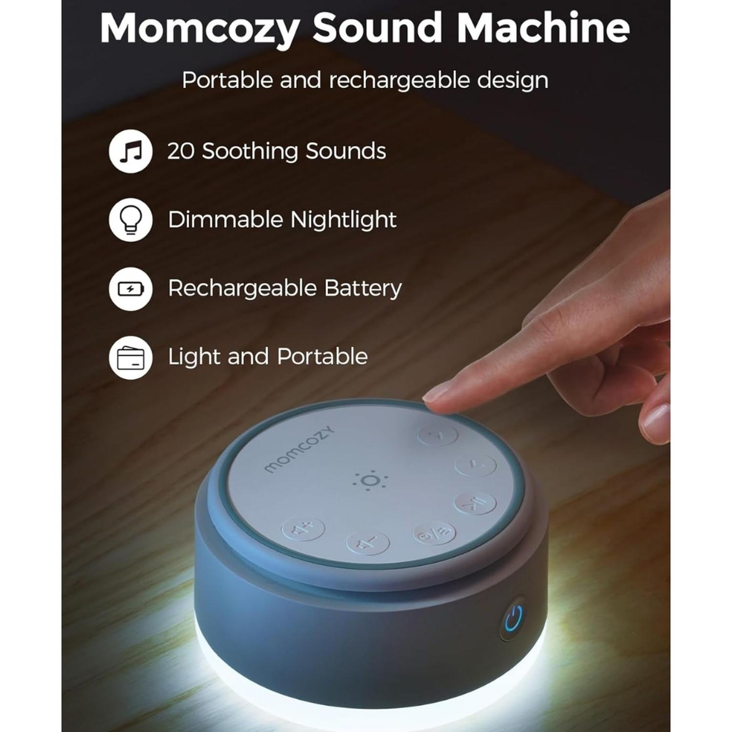 MÁQUINA DE RUIDO BLANCO PARA BEBE MOMCOZY PORTATIL - 2