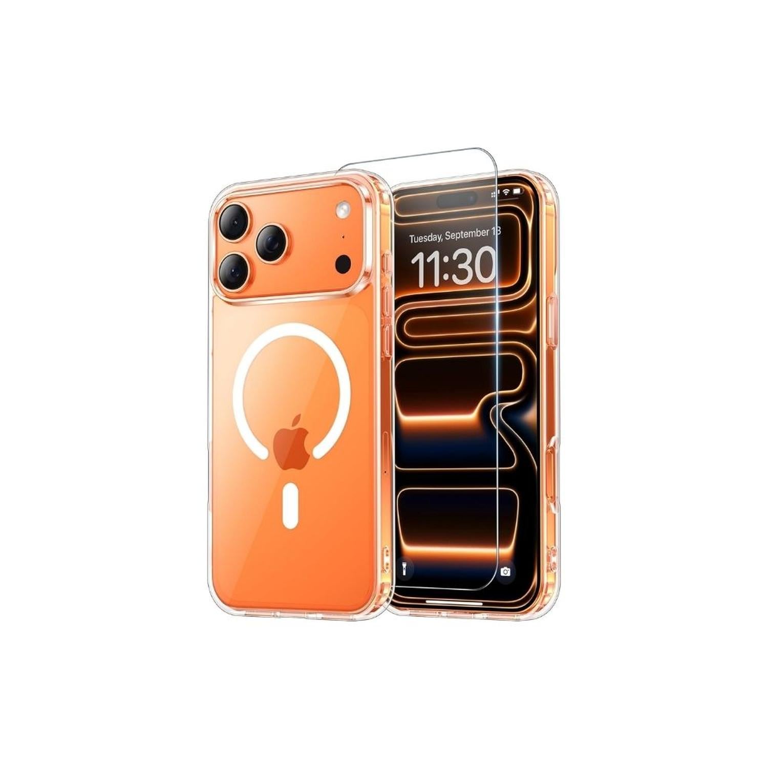CASE TRANSPARENTE PARA IPHONE 17 PRO MAX + PROTECTOR DE PANTALLA - 1