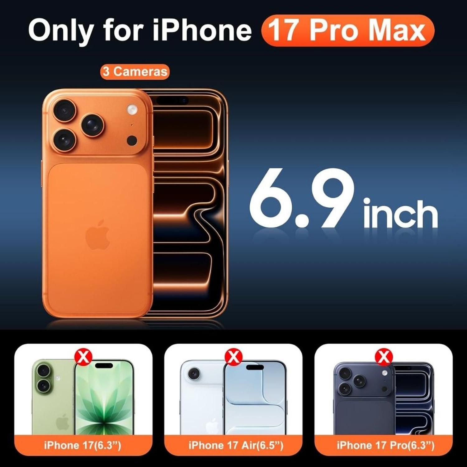 CASE TRANSPARENTE PARA IPHONE 17 PRO MAX + PROTECTOR DE PANTALLA - 2