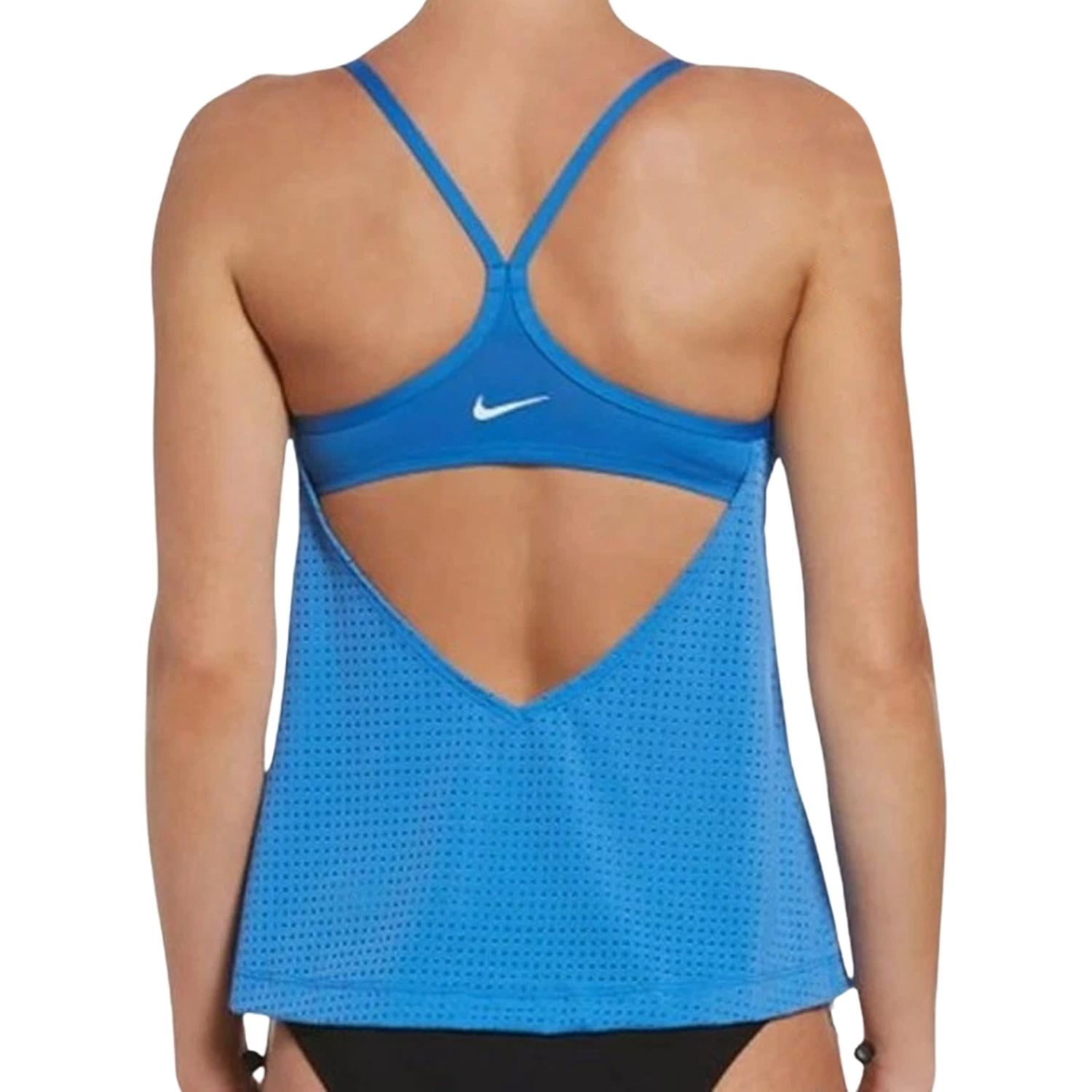 ROPA DE BAÑO 2 PCS TANKINI NIKE CELESTE - 2