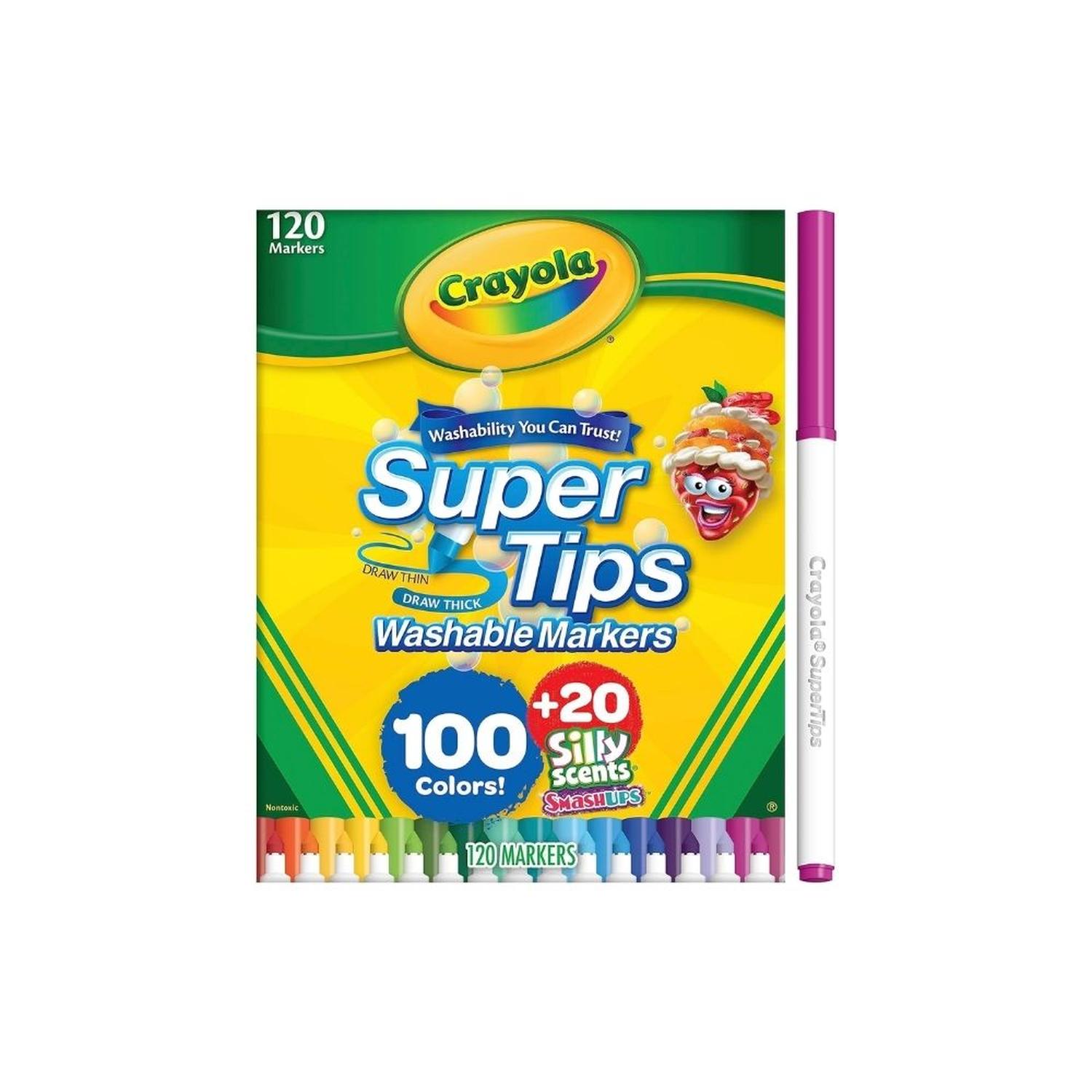 PLUMONES LETTERING CRAYOLA SUPERTIPS X 100 UNDS +20 SILLY SCENTS - 3