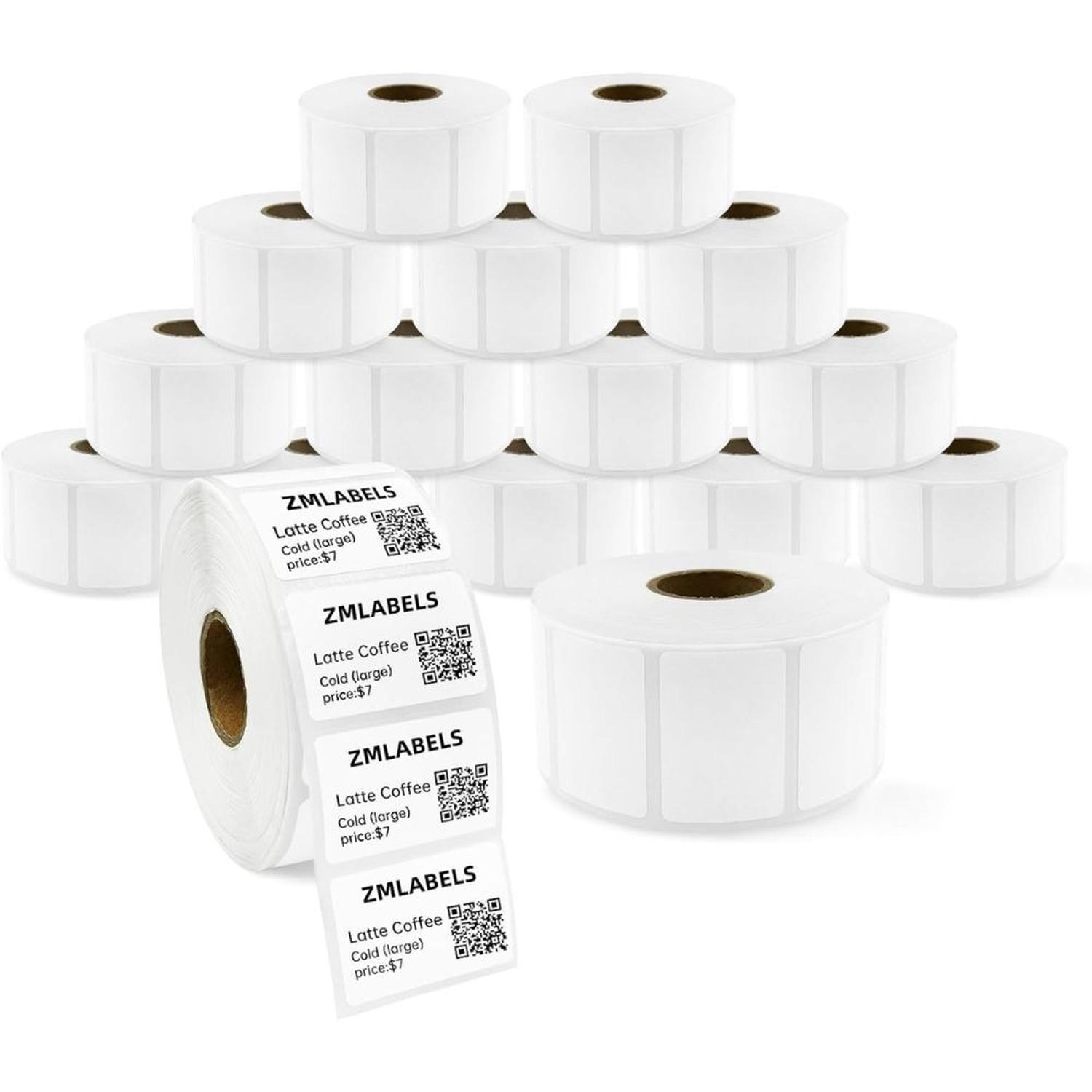 04 ROLLOS DE 1300 C/U ETIQUETAS ADHESIVAS TÉRMICAS 1.5X1 PULGADAS / 3.8X2.54 CM - 6