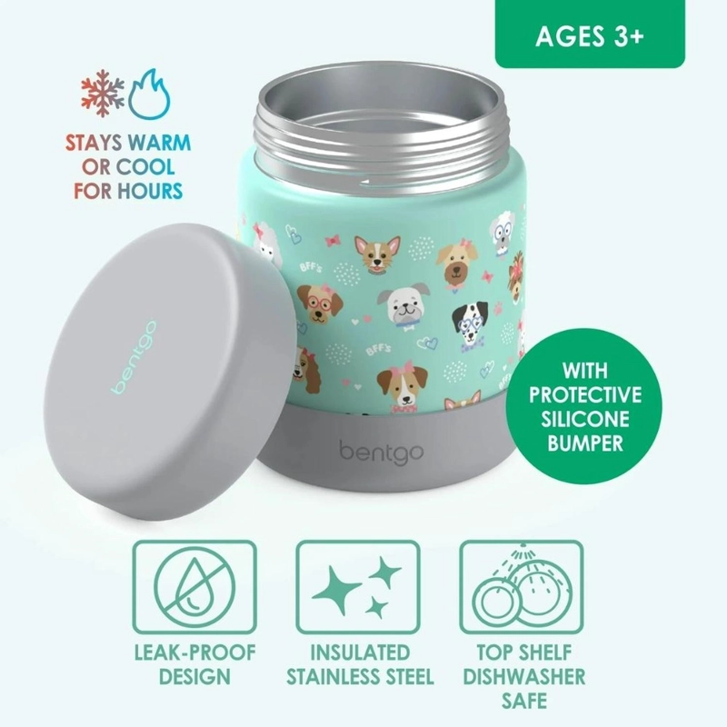JAR DE ACERO INOXIDABLE BENTGO KIDS - PUPPY LOVE - 2