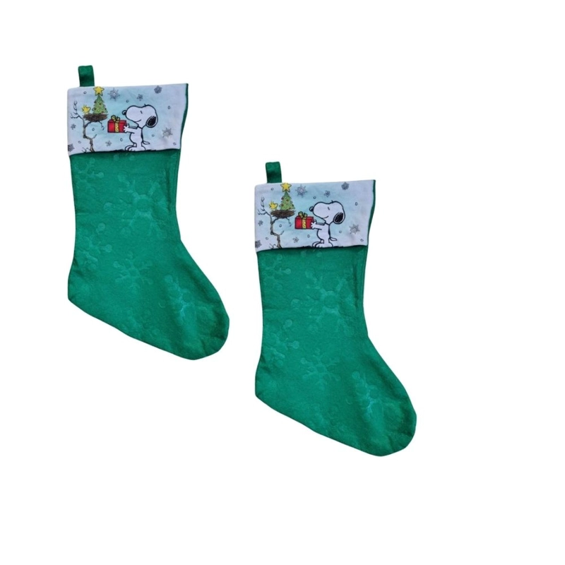 PACKX2 BOTA NAVIDEÑA SNOOPY PEANUTS - VERDE - 1