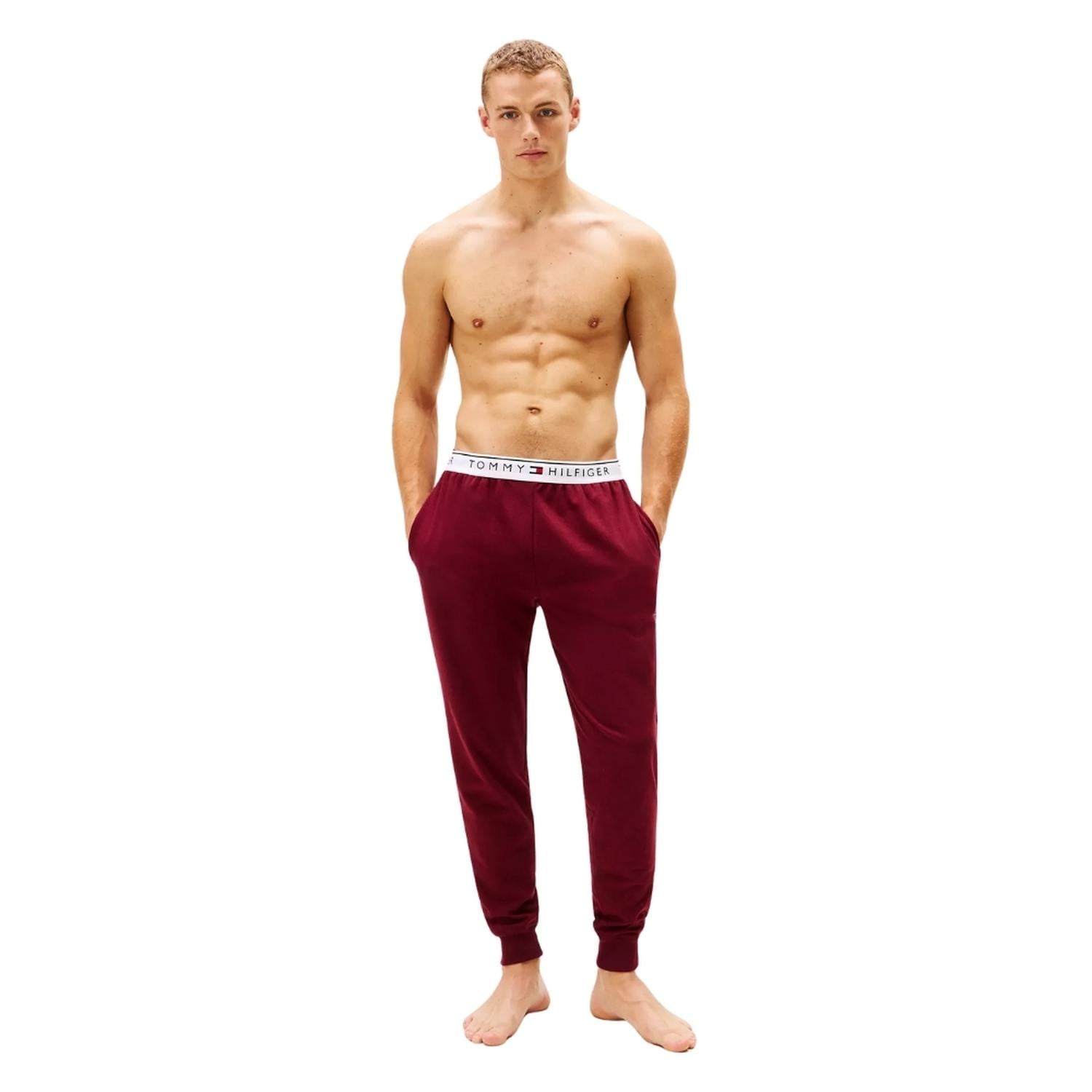 JOGGER TOMMY HILFIGER FRENCH TERRY - GUINDA - 1