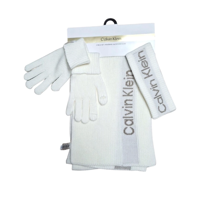 SET BUFANDA, GUANTES Y VINCHA MUJER CALVIN KLEIN - 1
