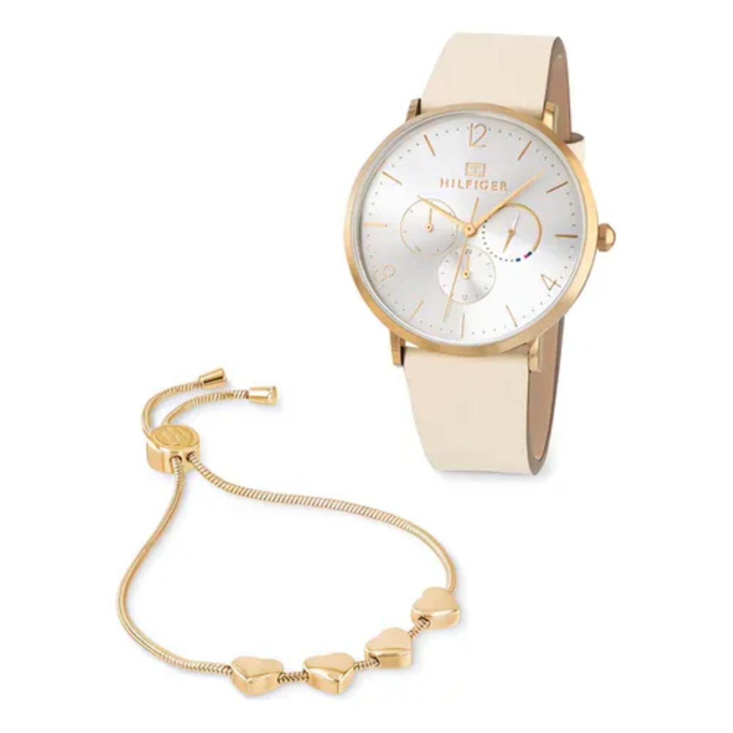 SET RELOJ MUJER Y PULSERA TOMMY HILFIGER JENNA - BEIGE - 1